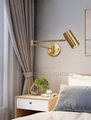 Modern LED Wall Light With Reading Spotlight – Black & Gold