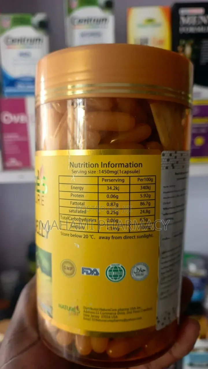 Nature's Cure 100% Royal Jelly – 365 Capsules