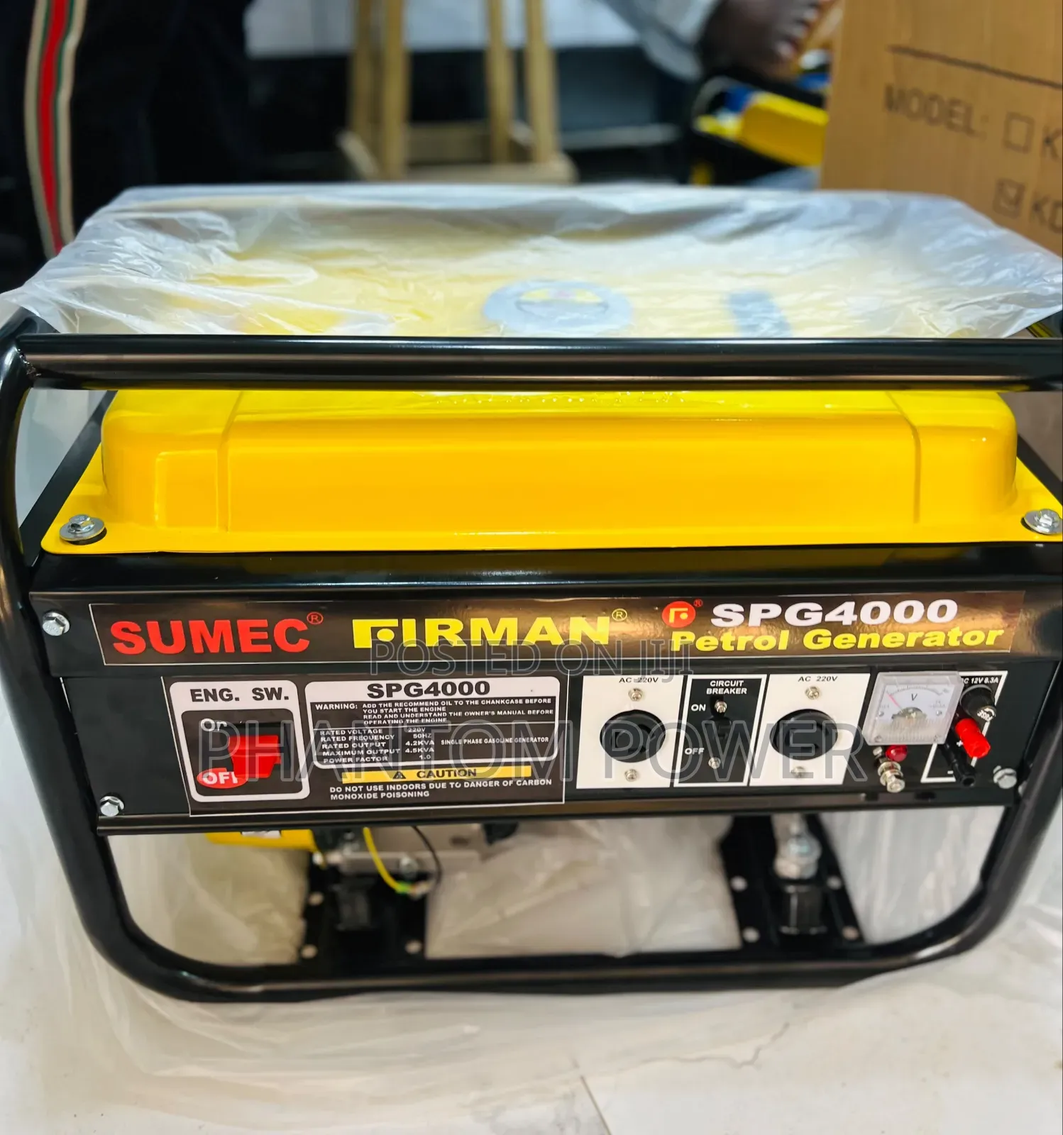 High Quality Sumec Firman SPG4000 4.5kva 100% Copper Petrol Generator