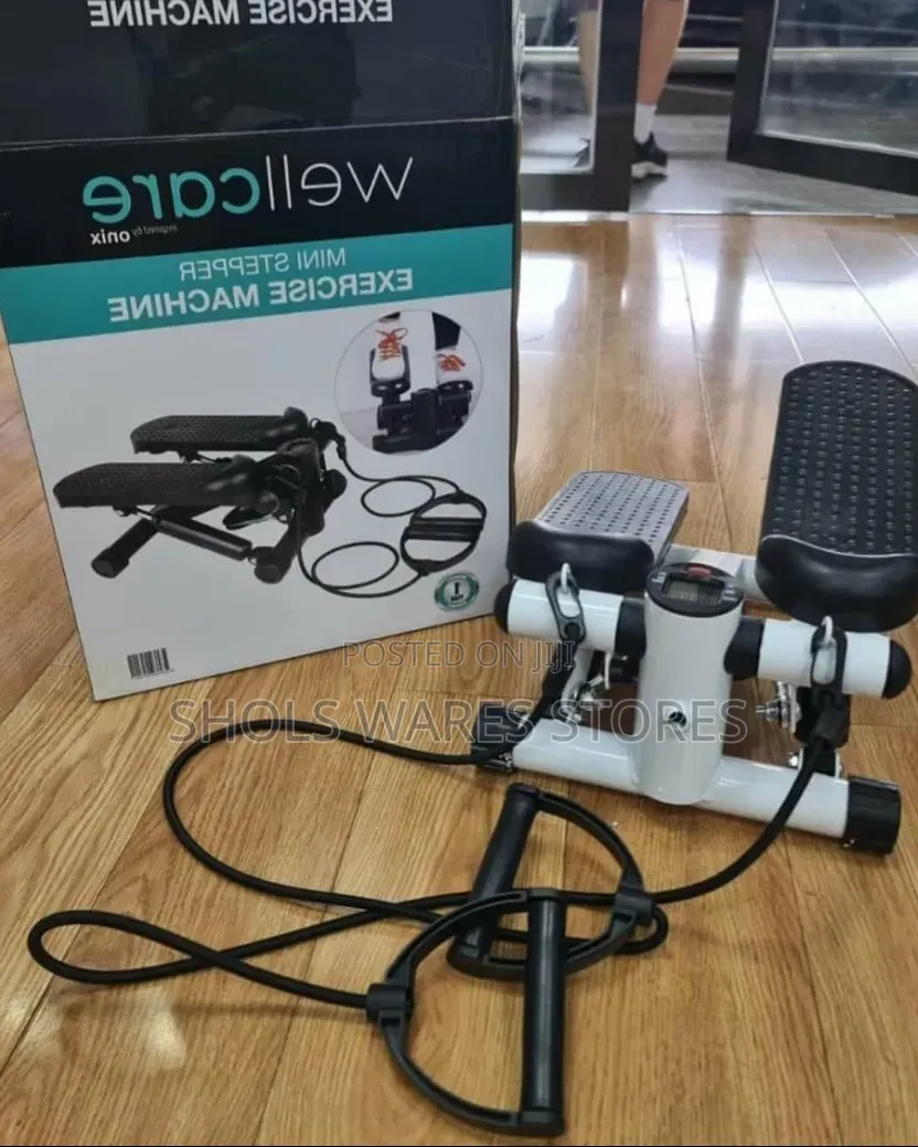 Mini Stepper Exercise Machine With Resistance Bands and LCD Displa