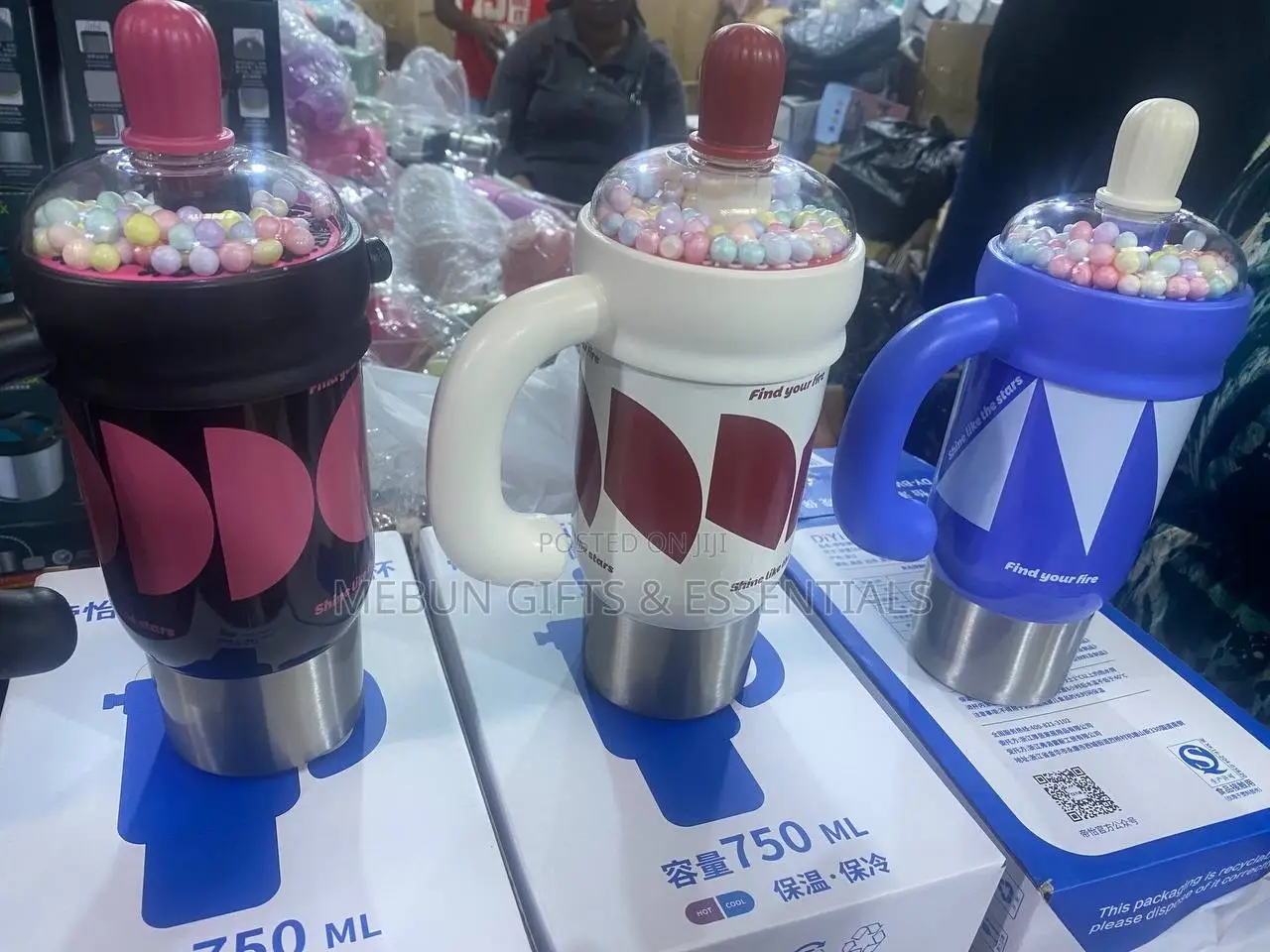750ml Stainless Steel Insulated Tumbler With Straw & Handle