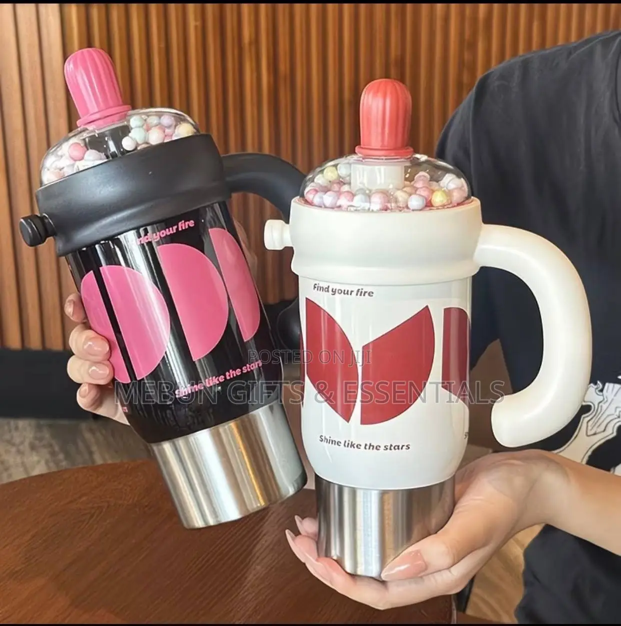 750ml Stainless Steel Insulated Tumbler With Straw & Handle