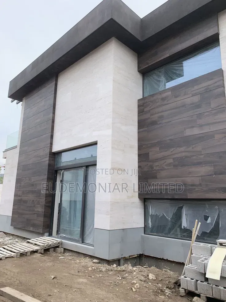 Exterior Boundary Wall Stone Finishing