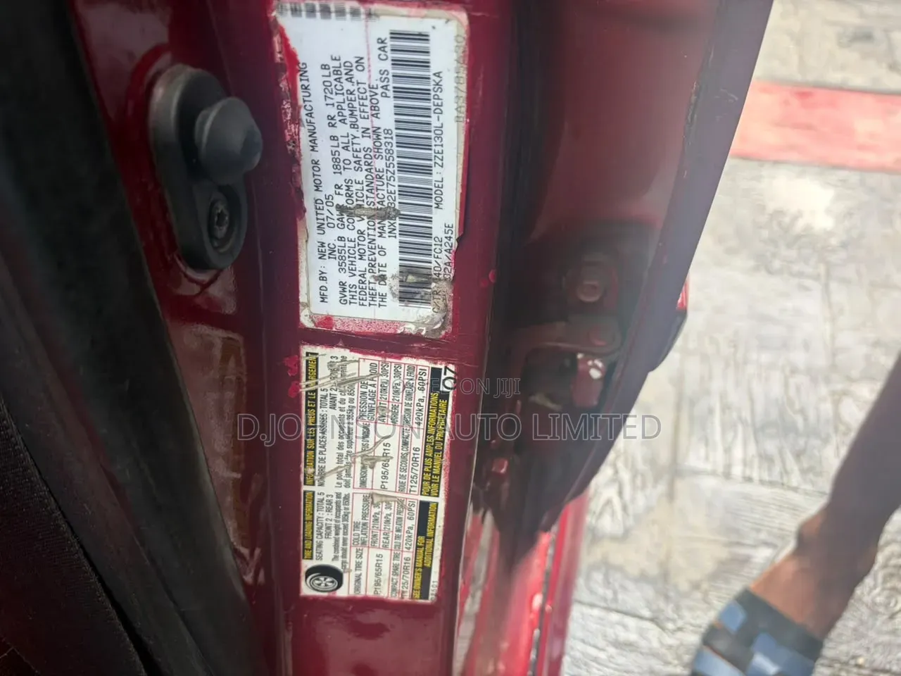Toyota Corolla S 2006 Red