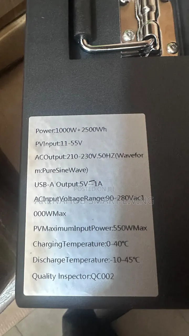 Power Tank 1000w 2.5kwh