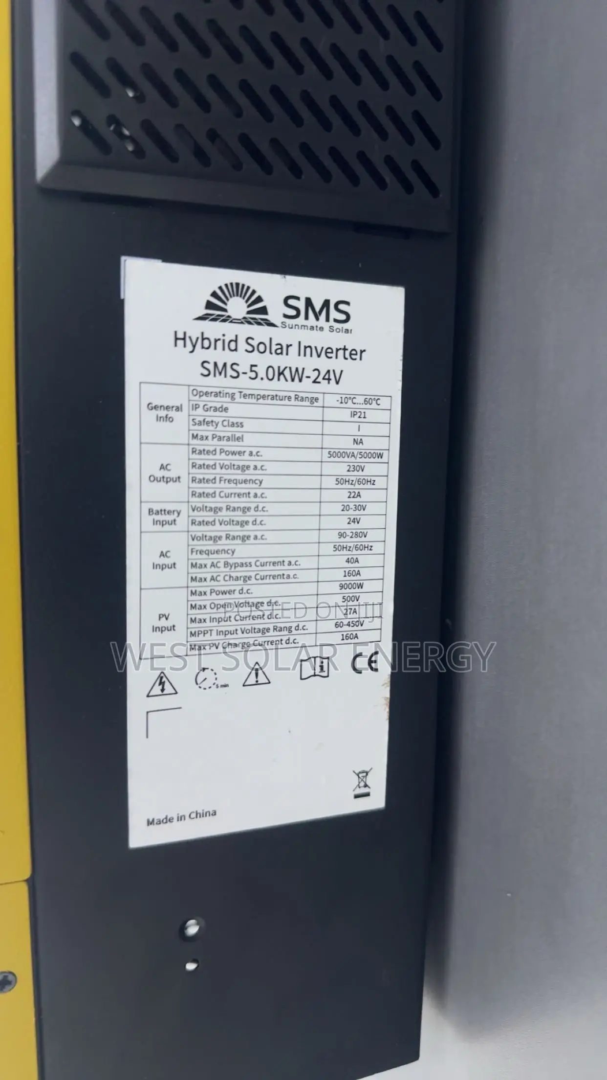 5Kva 24V SMS Hybrid Solar Inverter