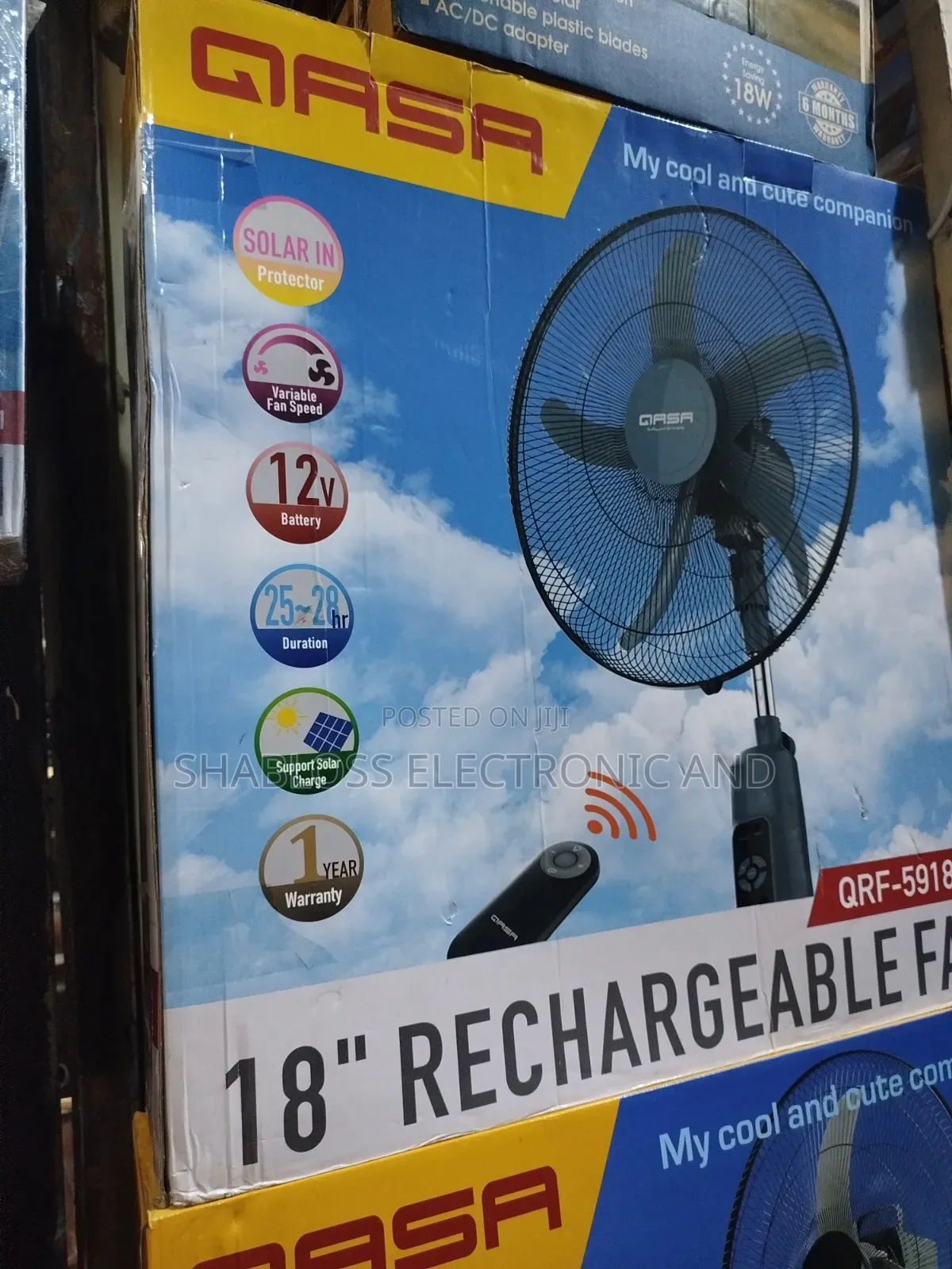 18 Inch Qasa Rechargeable Fan