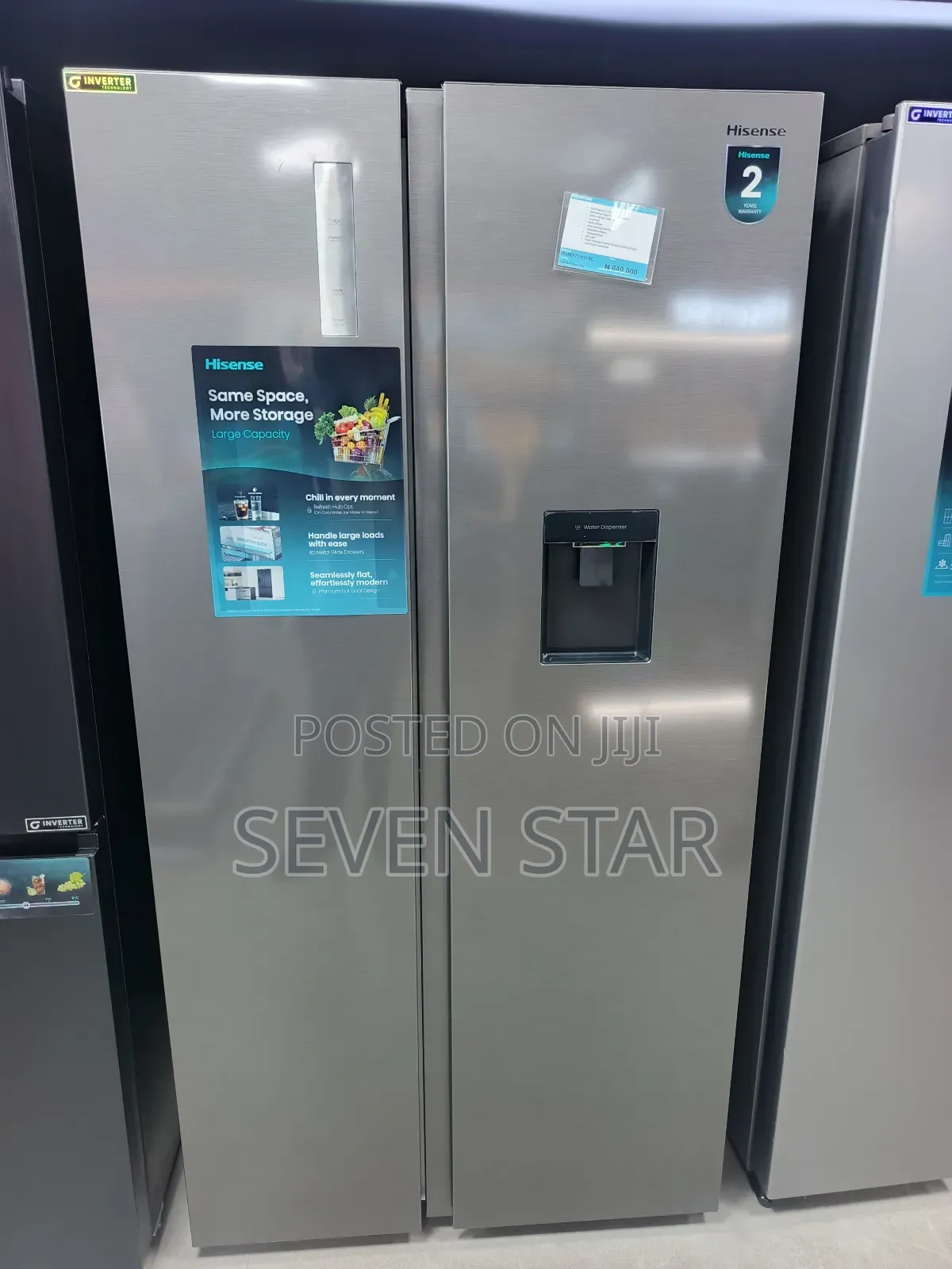 Hisense Side by Side Refrigerator 540L Ref71W