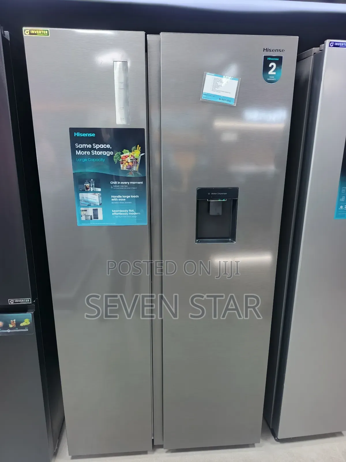 Hisense Side by Side Refrigerator 540L Ref71W