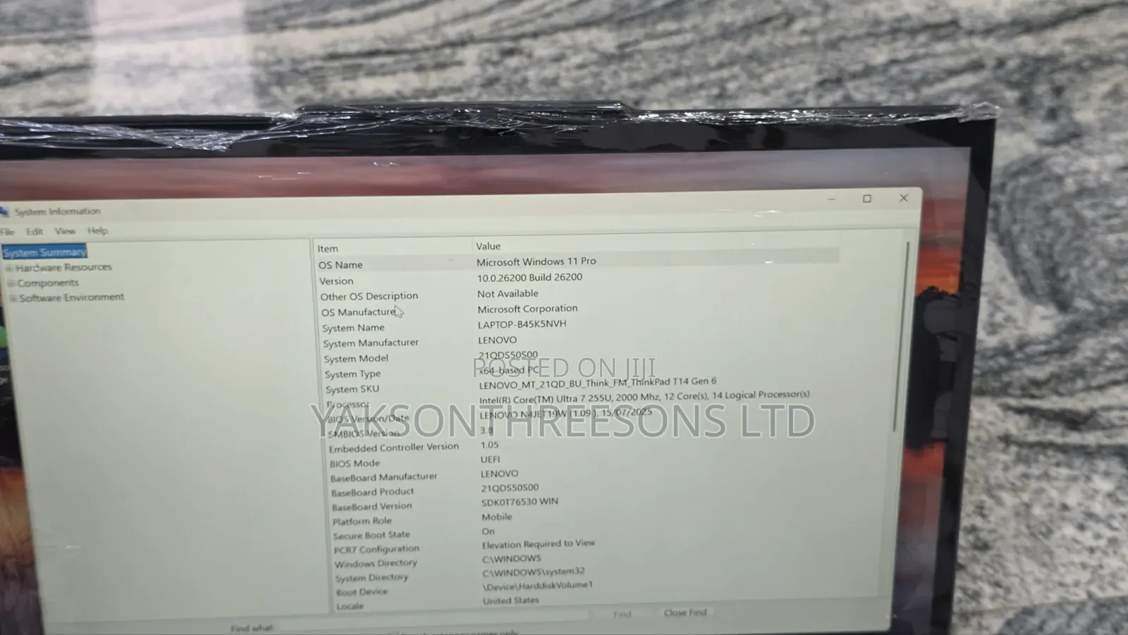Laptop Lenovo ThinkPad T14 16GB Intel Core Ultra 7 SSD 512GB