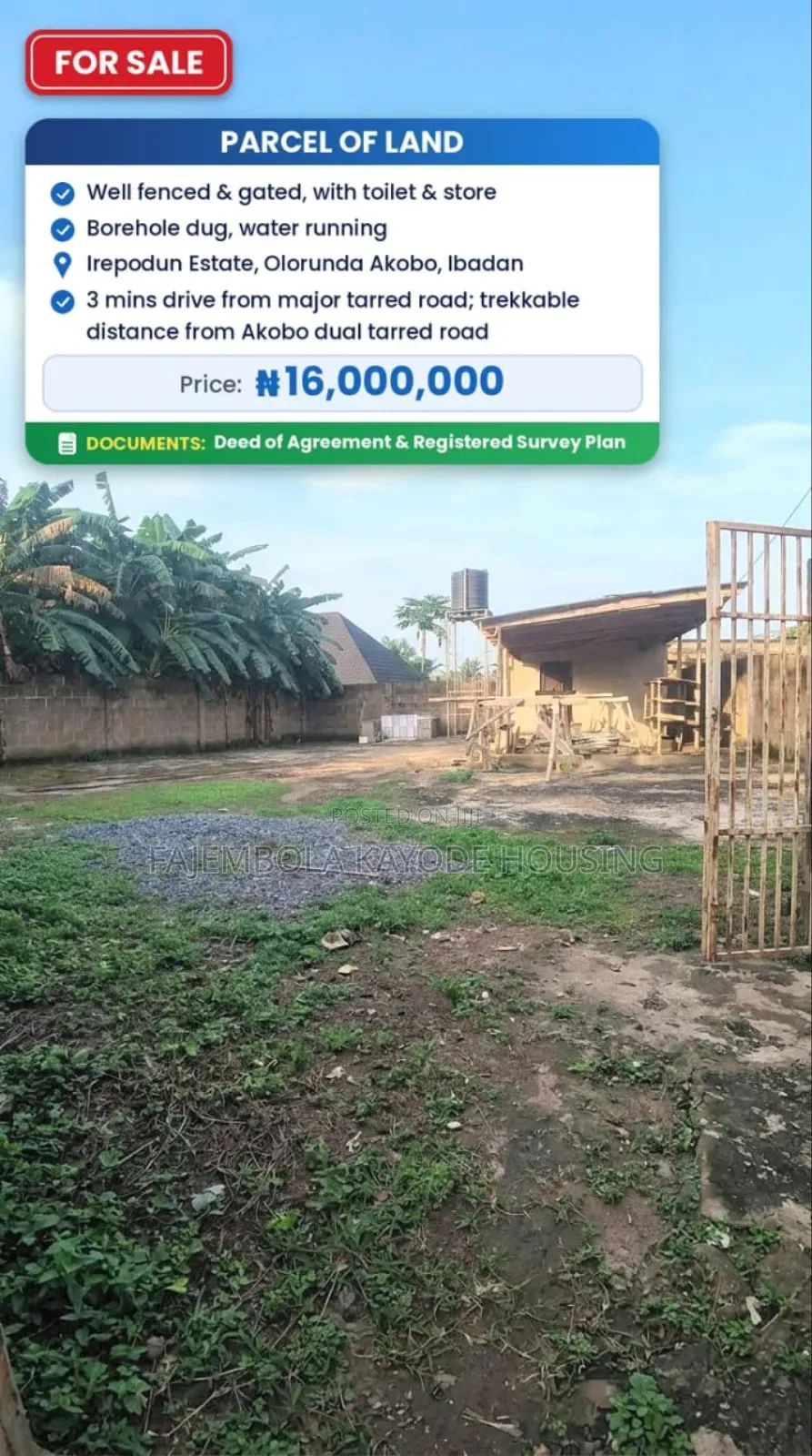 A Land at Olorunda, Akobo