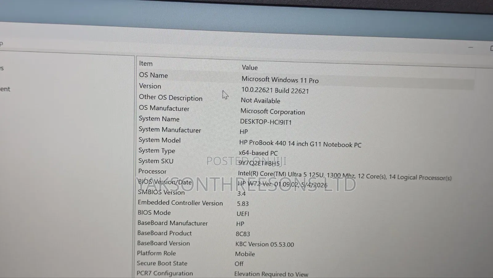 Laptop HP ProBook 440 8GB Intel Core Ultra 5 SSD 512GB
