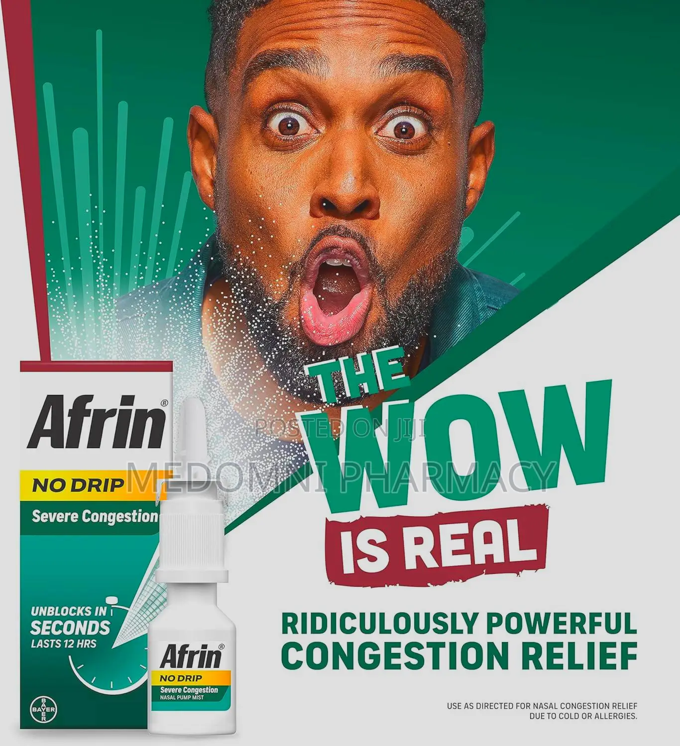 AFRIN No Drip Severe Congestion Nasal Pump Mist - 15ml