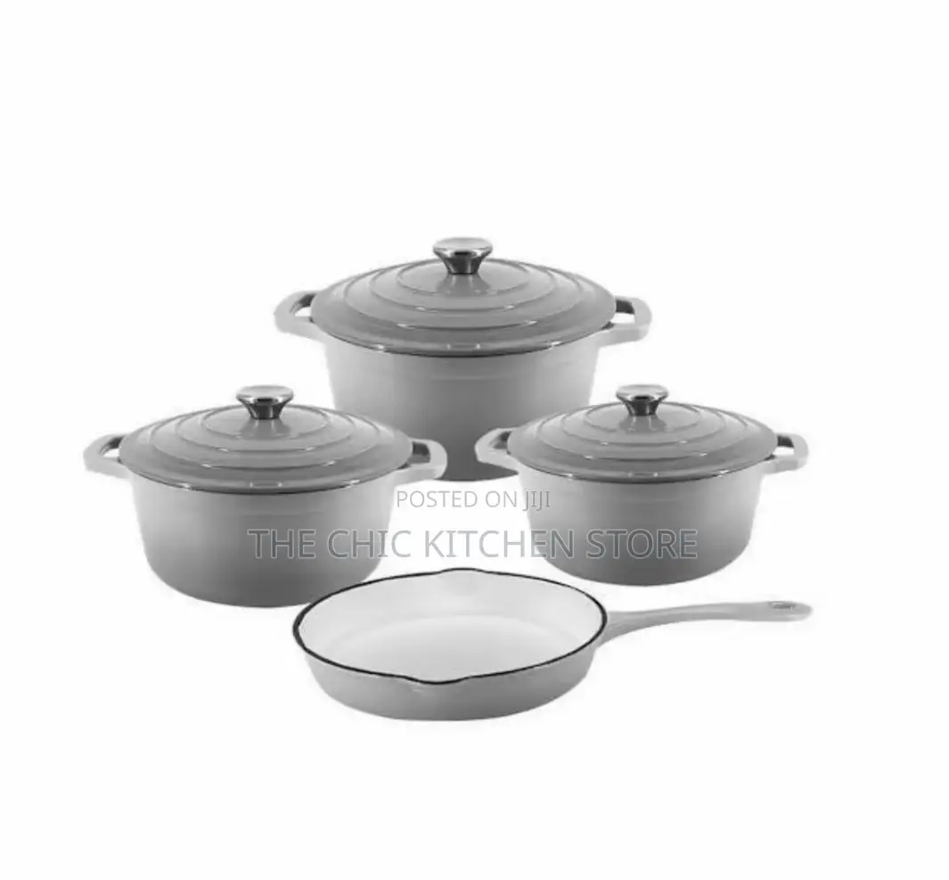 9pcs Enamel Cast Iron Cookware Set With 2 Silicone Cooking Spoon