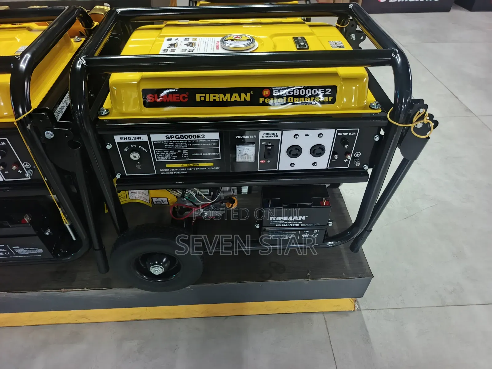 Sumec Firman SpG8000E2 60000w 6kw Petrol Generator Kick Starter