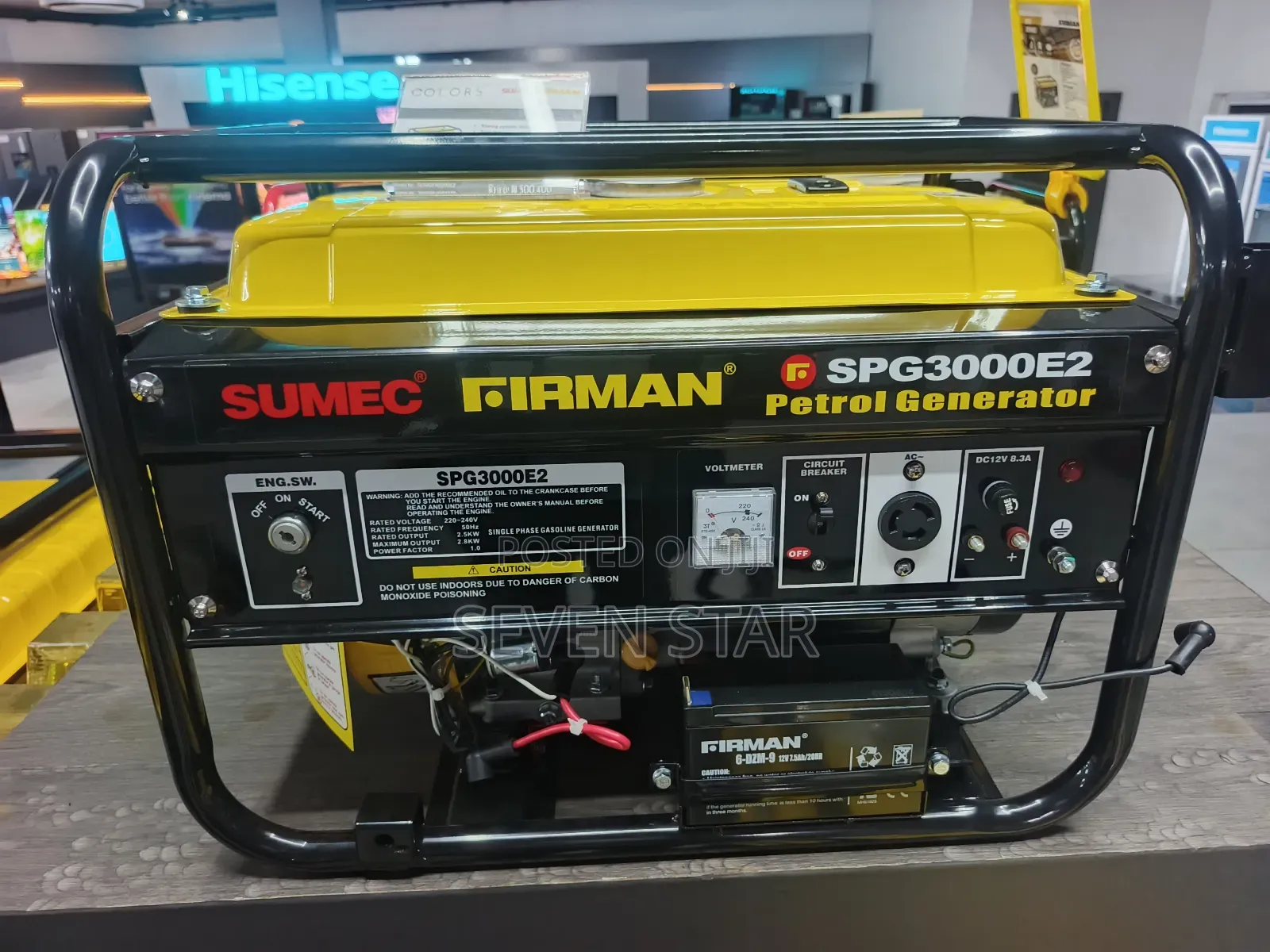 Sumec Firman Spg3000e2 2.5kva Max 2 . 8kw Key Starter