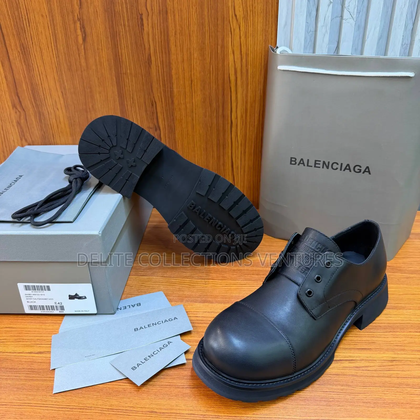 Luxury Update Balenciaga Eyelets Truck Derby Shoes.