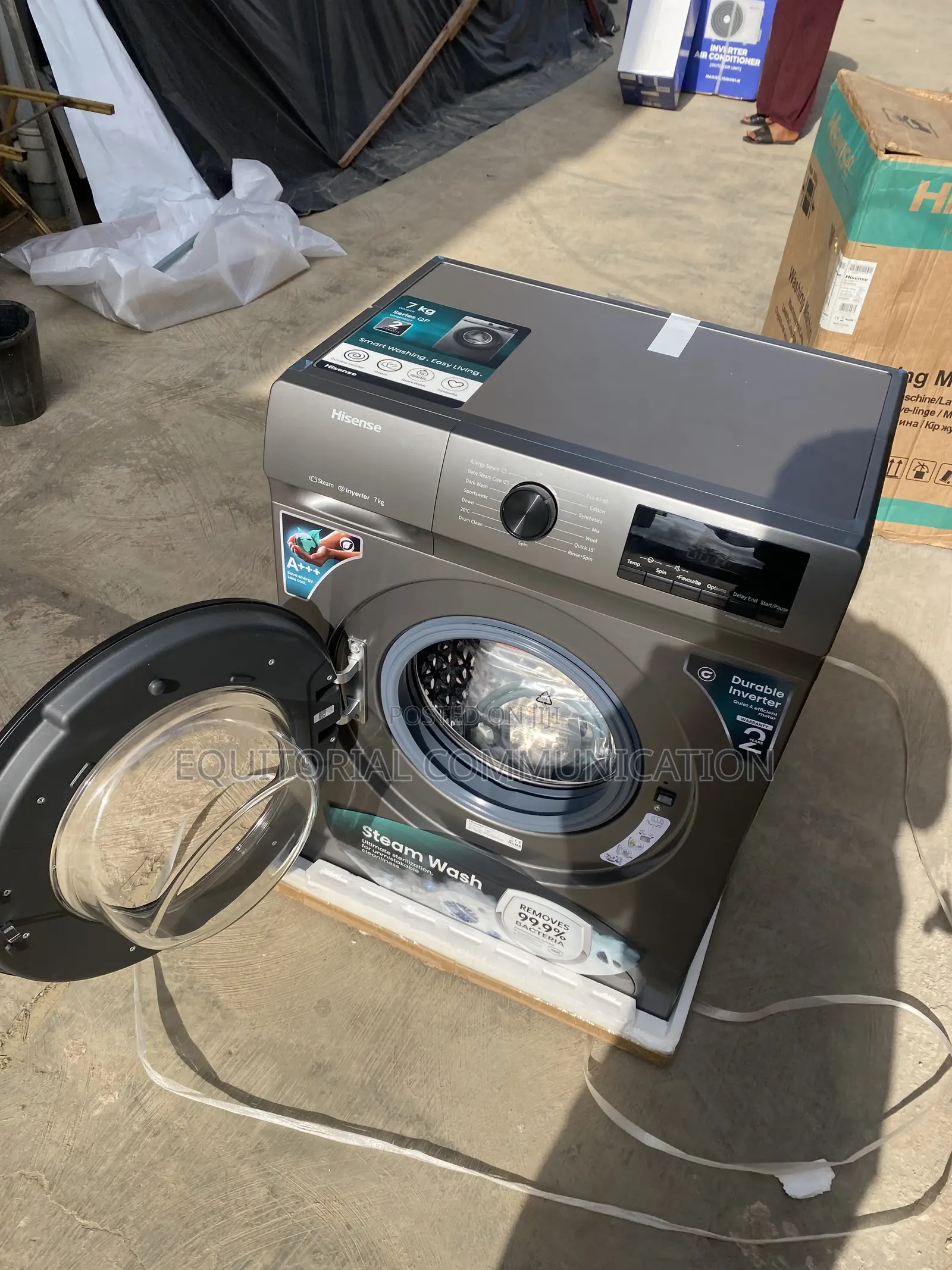 Hisense 7KG Front Loader With Pause and Add Function WFQP7012T