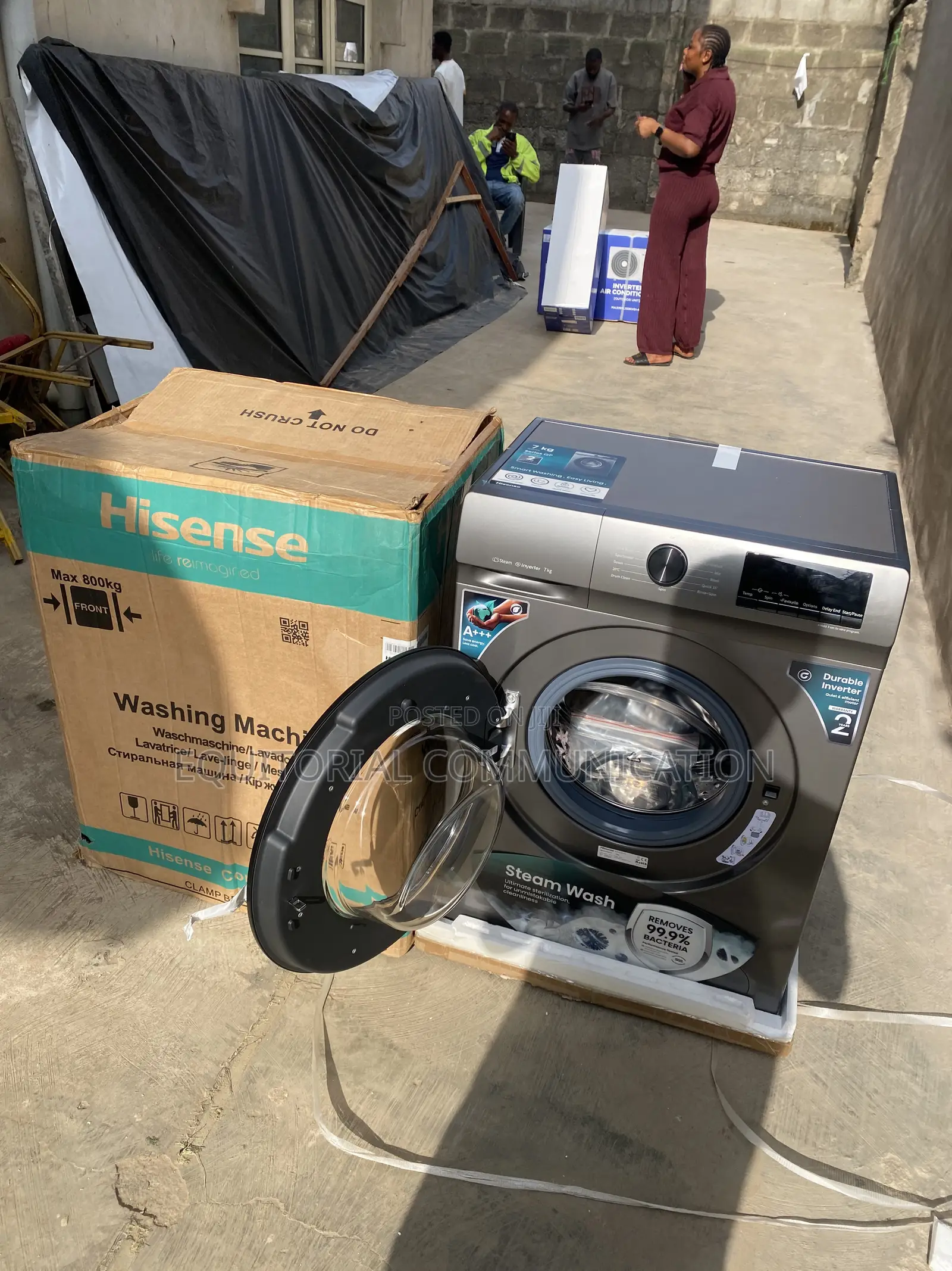 Hisense 7KG Automatic Front Load Washer With Steam Care WFQP7012T