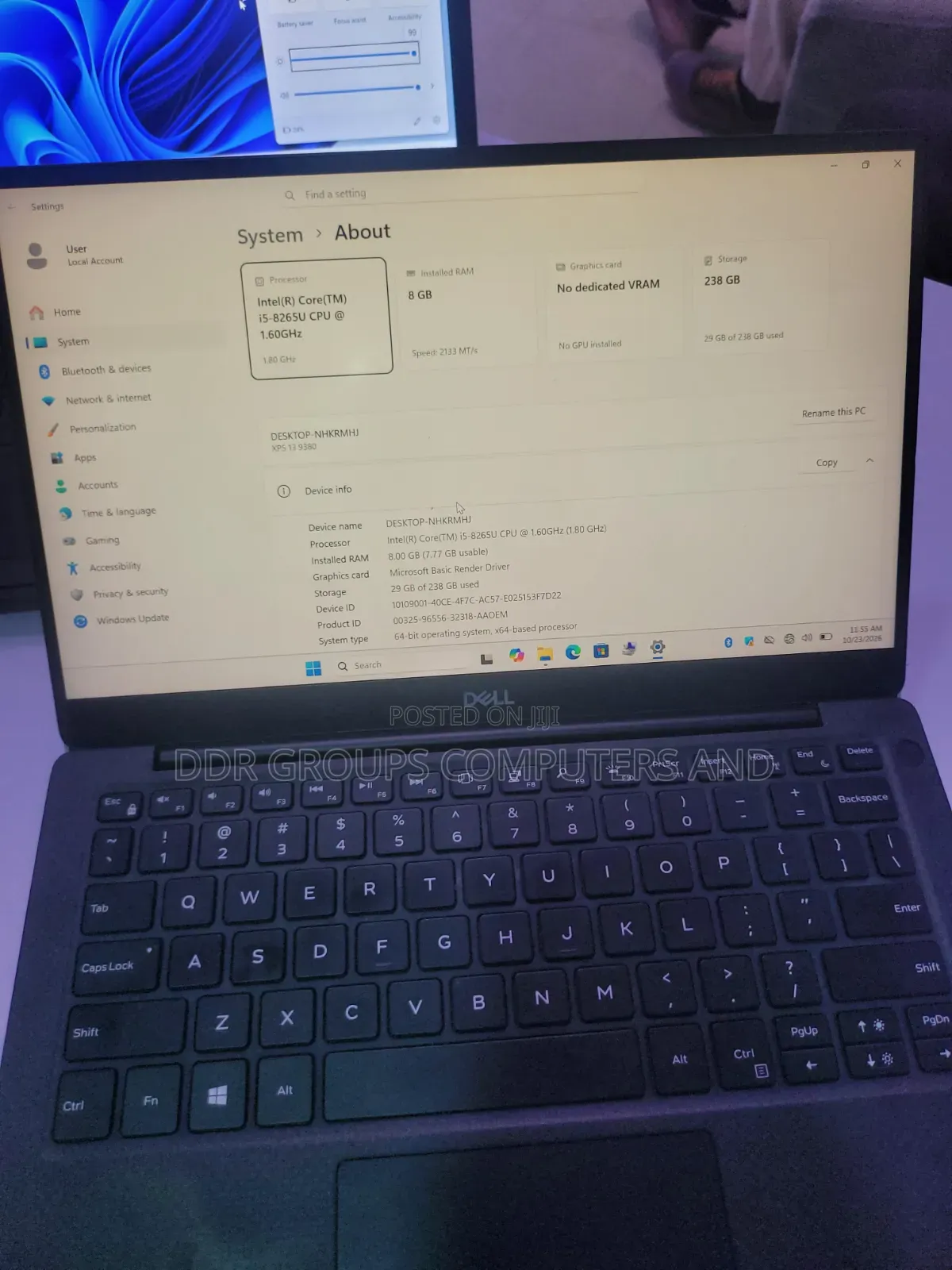 Laptop Dell XPS 13 9380 8GB Intel Core i5 SSD 256GB