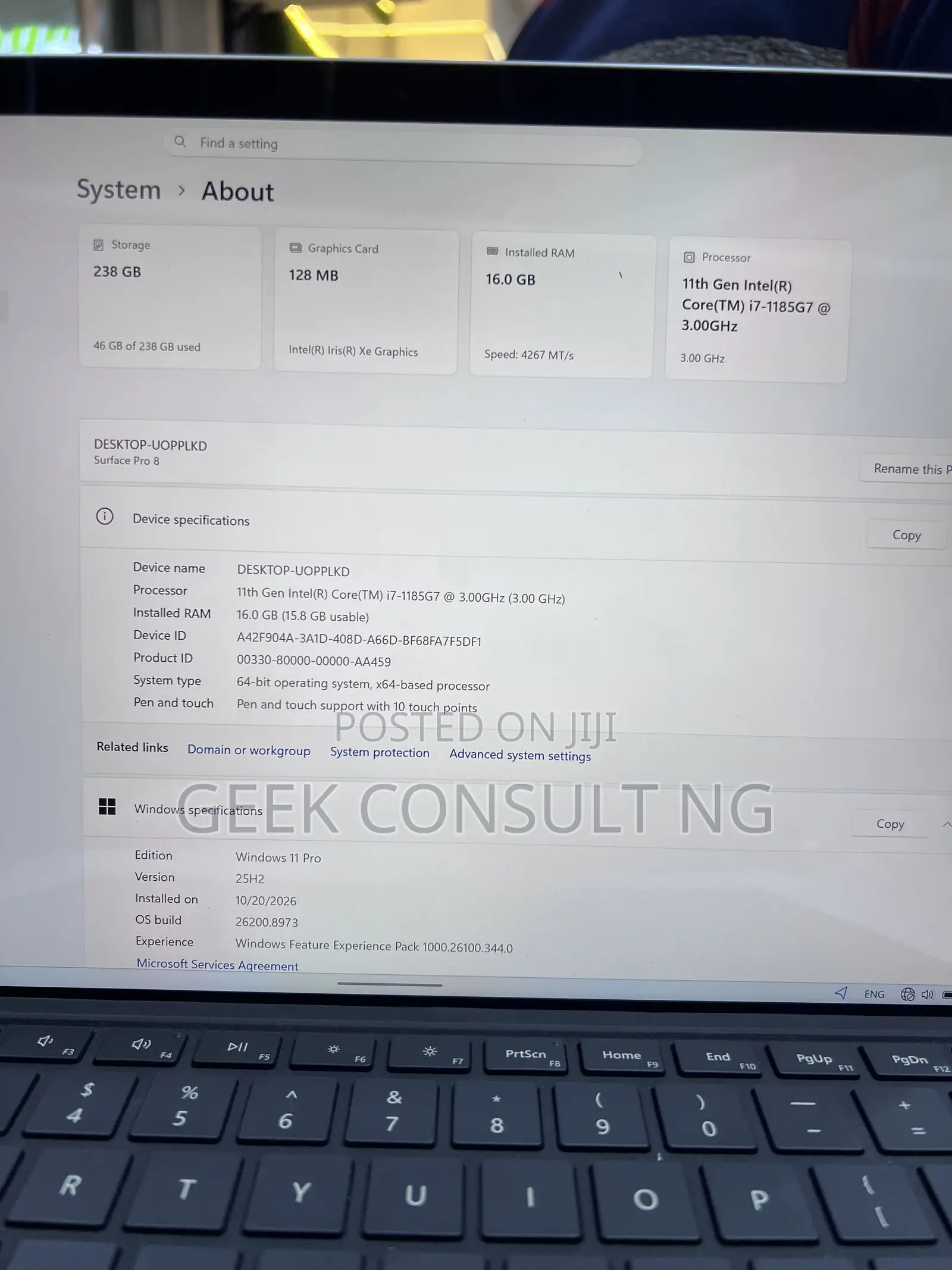 Laptop Microsoft Surface Pro 8 16GB Intel Core i7 SSD 256GB