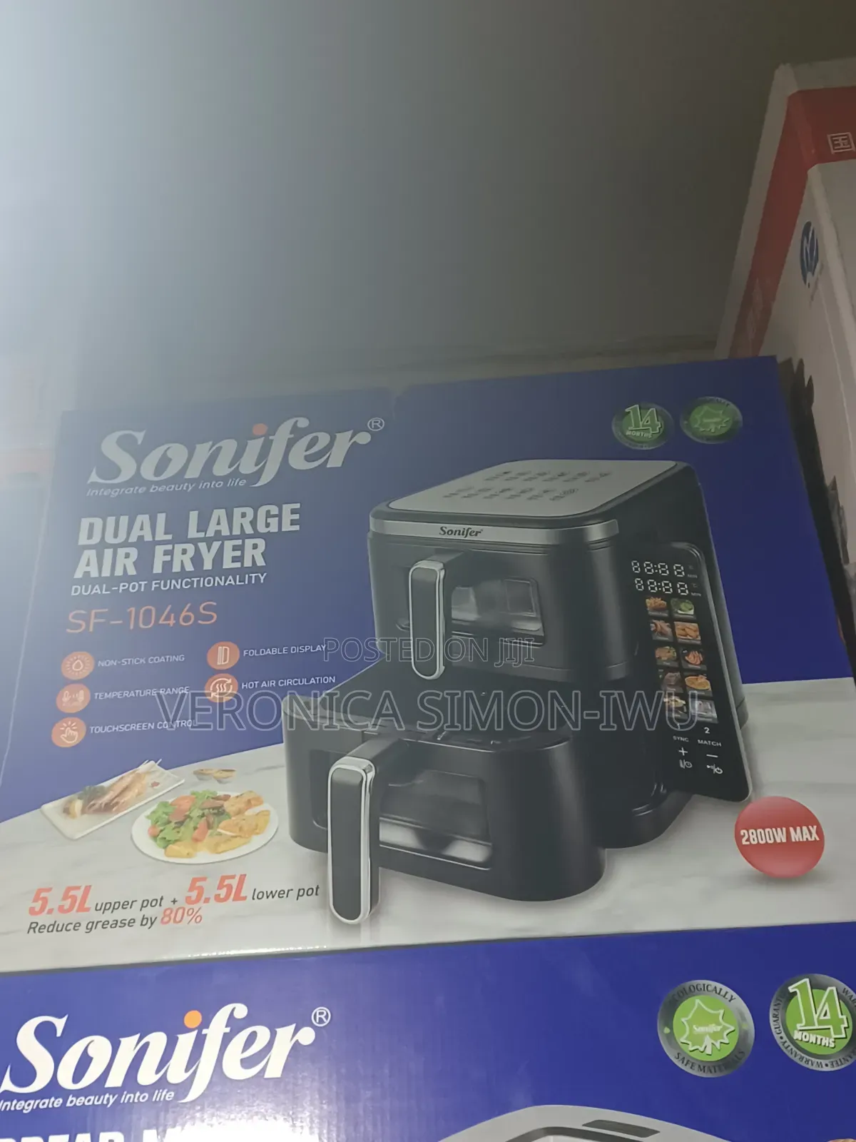 Sonifer 11litres Dual Large Air Fryer
