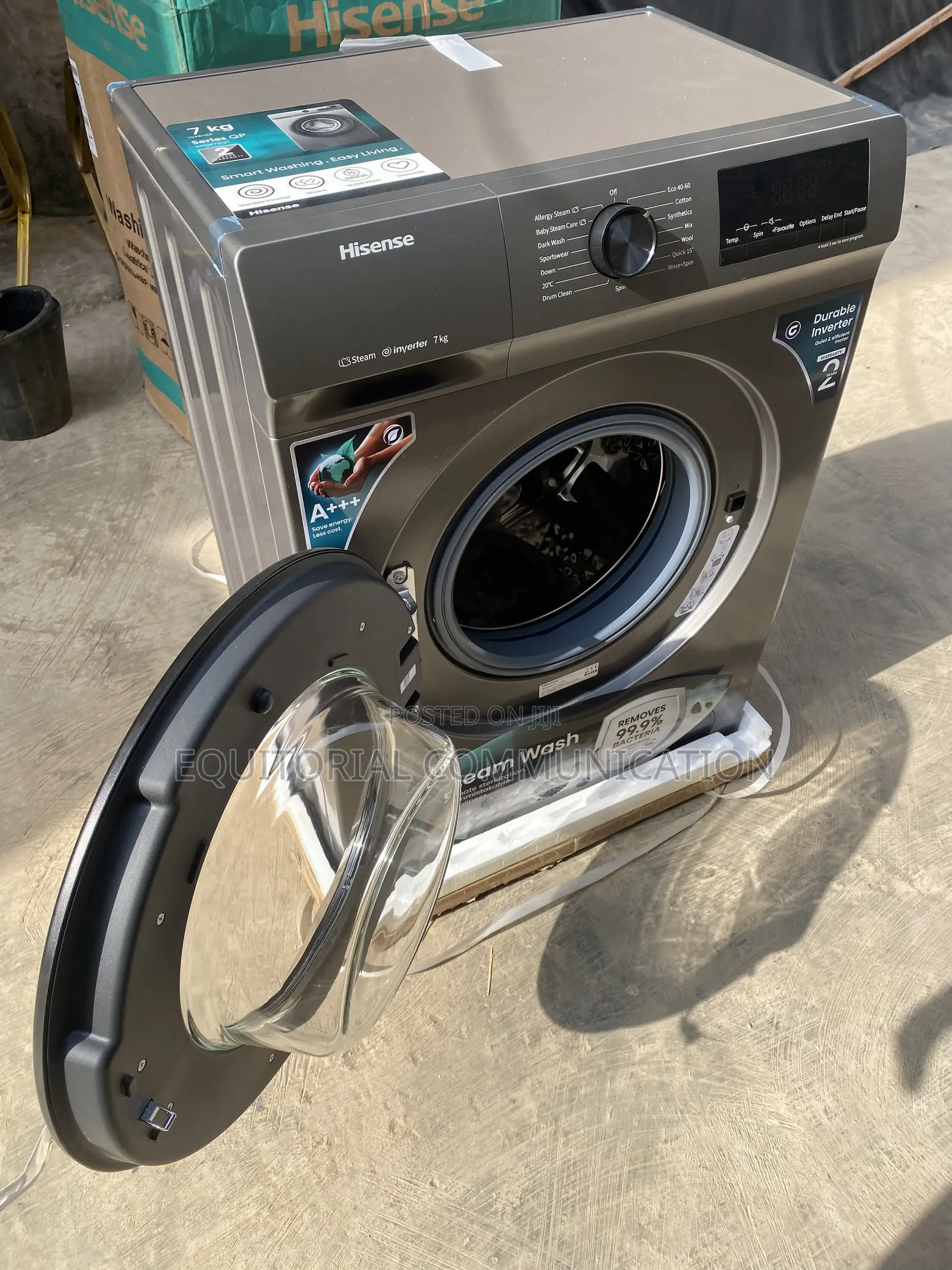 Hisense WFQP7012T 7KG Titanium Grey Washer With 15 Cleaning Cycles