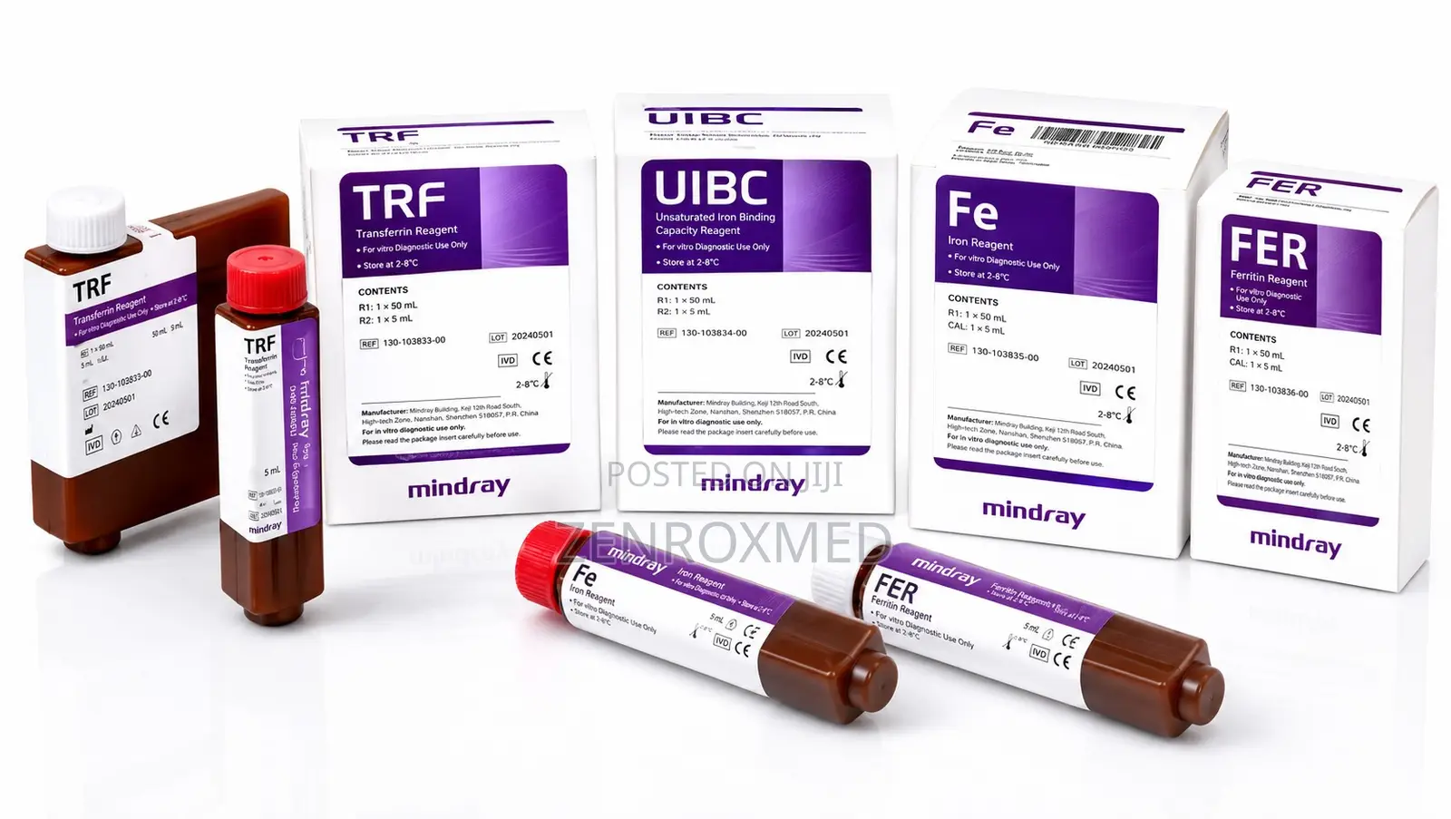 Mindray Ferritin (FER) Reagent (R1: 1×12mL + R2: 1×7mL)
