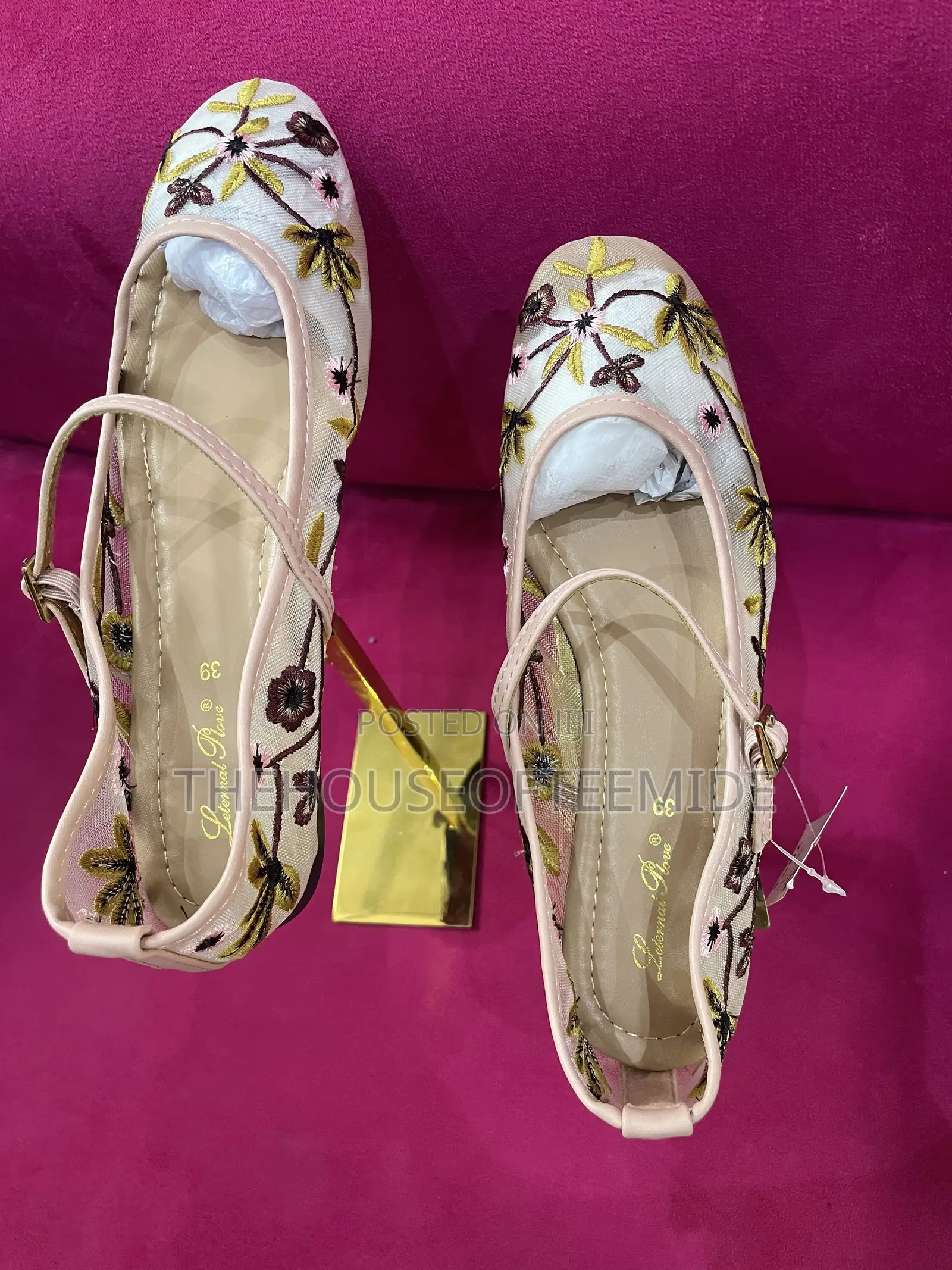 Flowered Ballerina Flat for Ladies