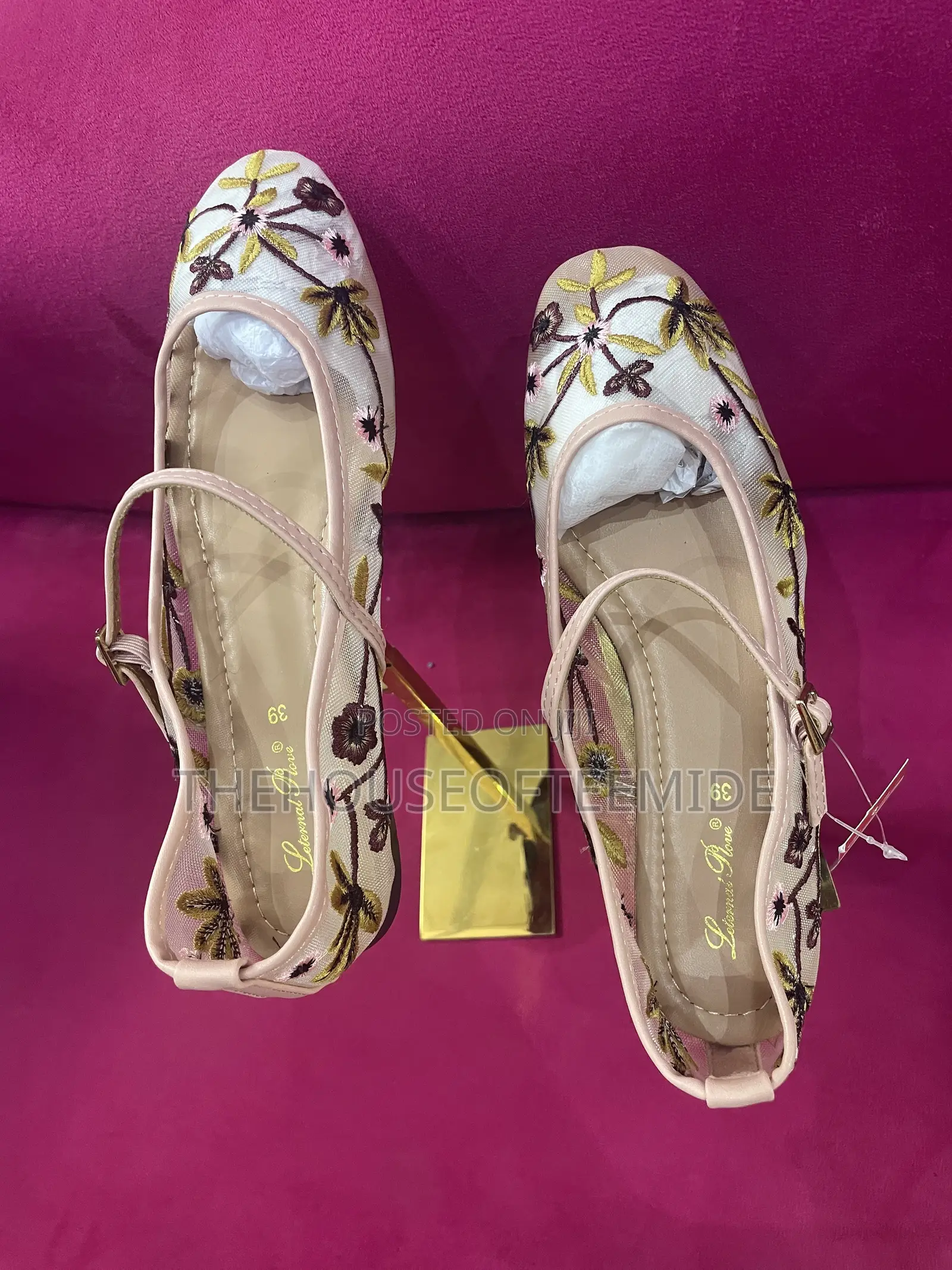Flowered Ballerina Flat for Ladies