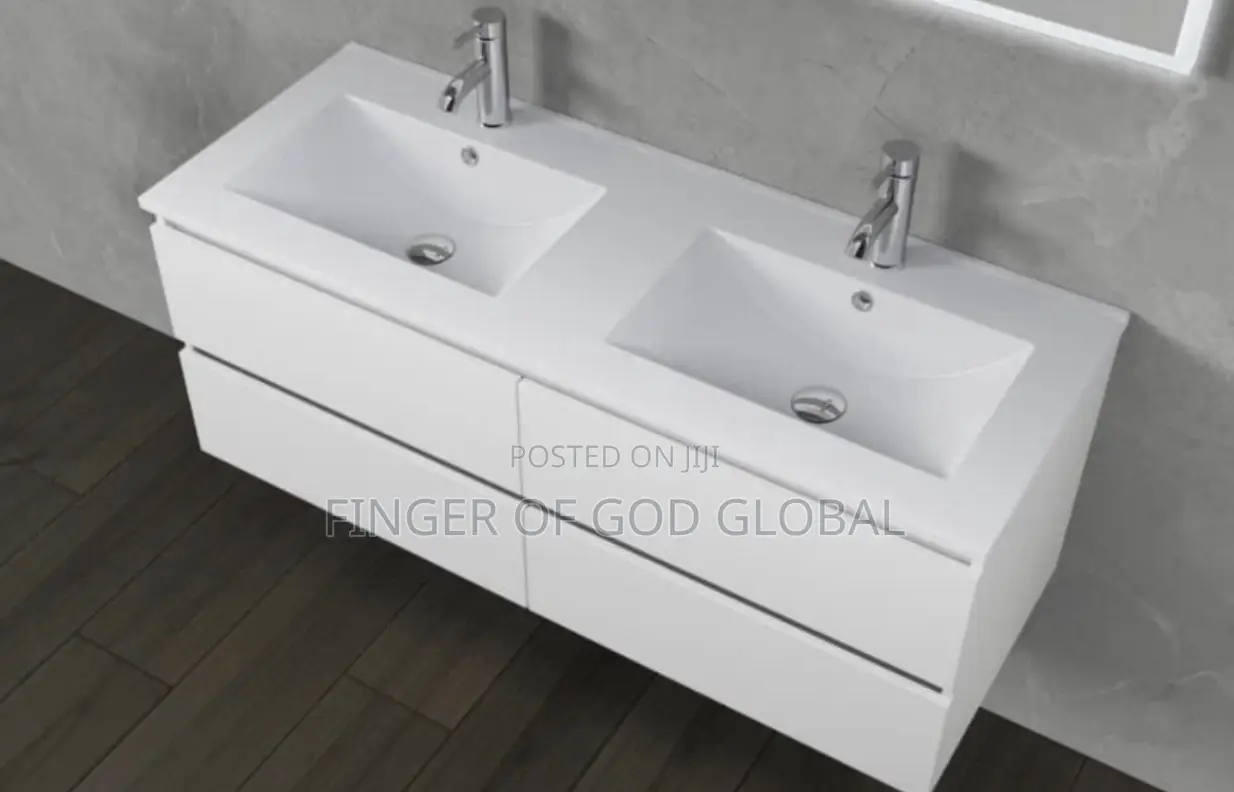 Double Bowl Cabinet Wash Hand Basin