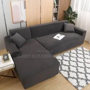 Contemporary 4-Seater L-Sectional Sofa in Dark Grey