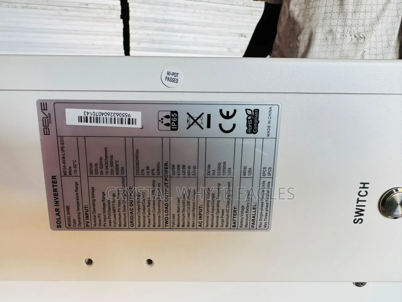 Beve Power 6kw Ip65 Hybrid Inverter