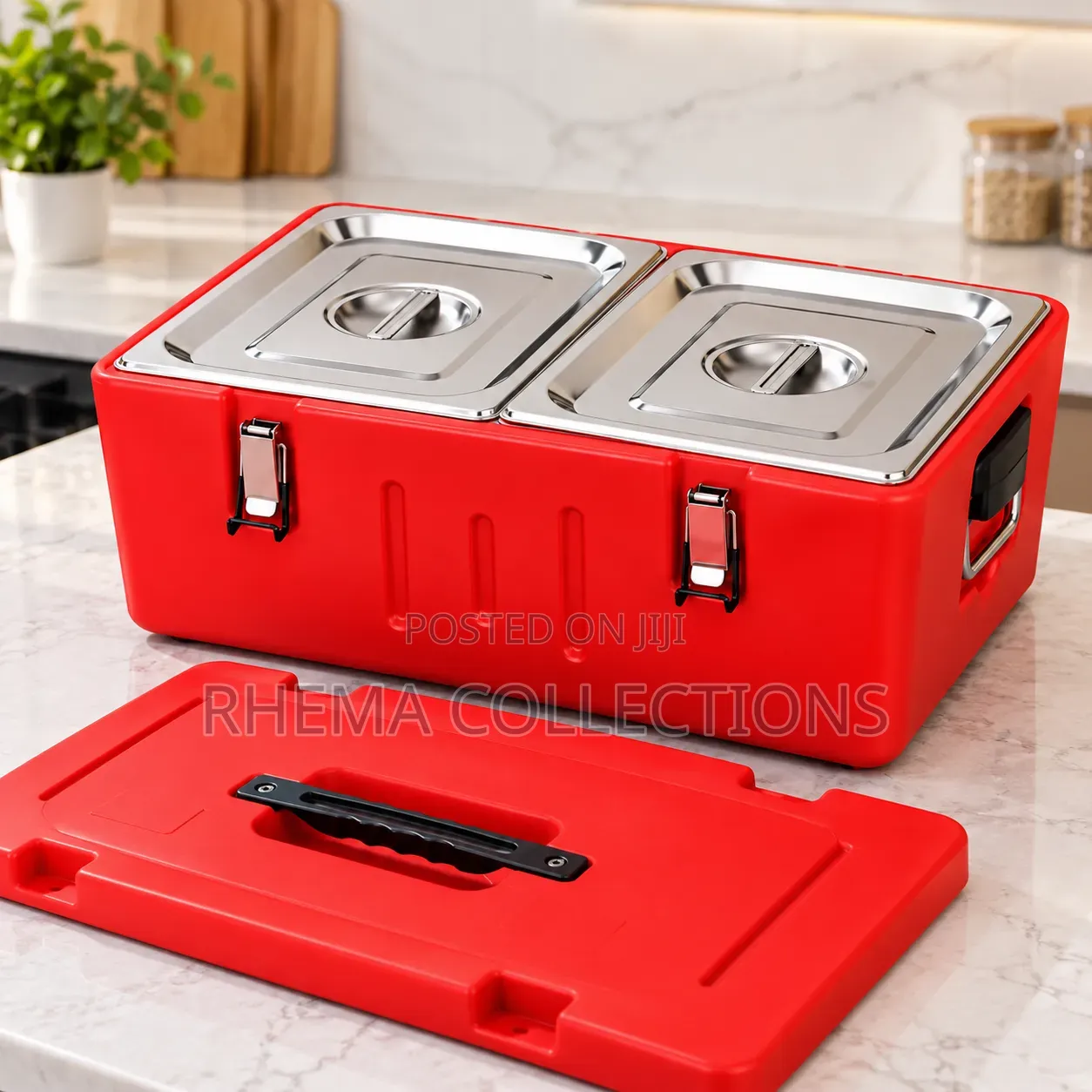 24Hrs 40L Large Double Compartment Insulated Food Warmer