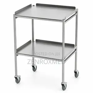 Dressing Trolley - Stainless Steel (3-Shelf With Drawer)