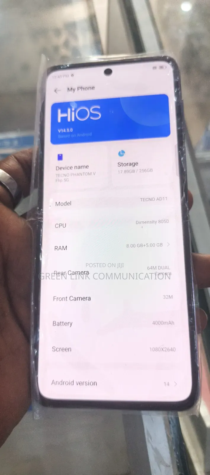 Tecno Phantom V Flip 256 GB Blue