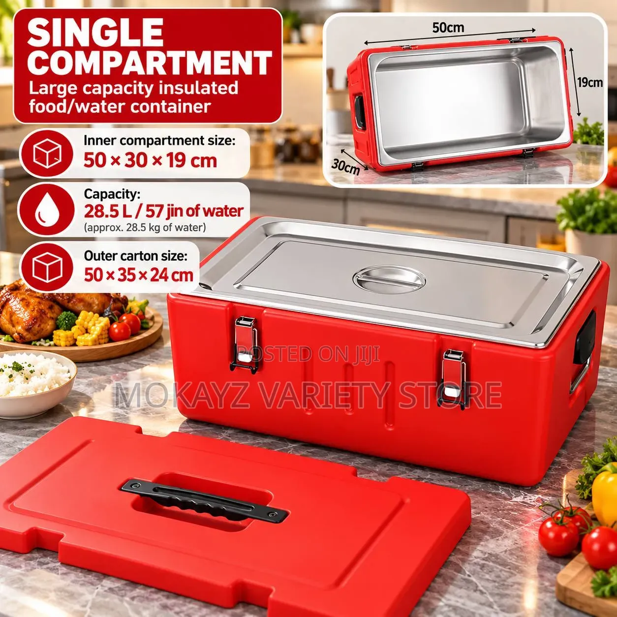 24hrs 40l Heavy Duty Stainless Steel Inner Warmer/Cooler for Hot&cold