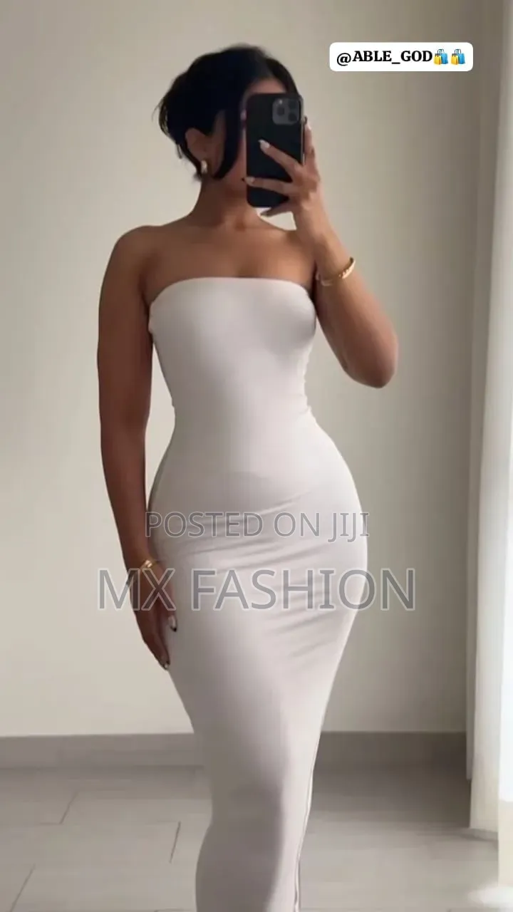 White Armless Dinner Gown