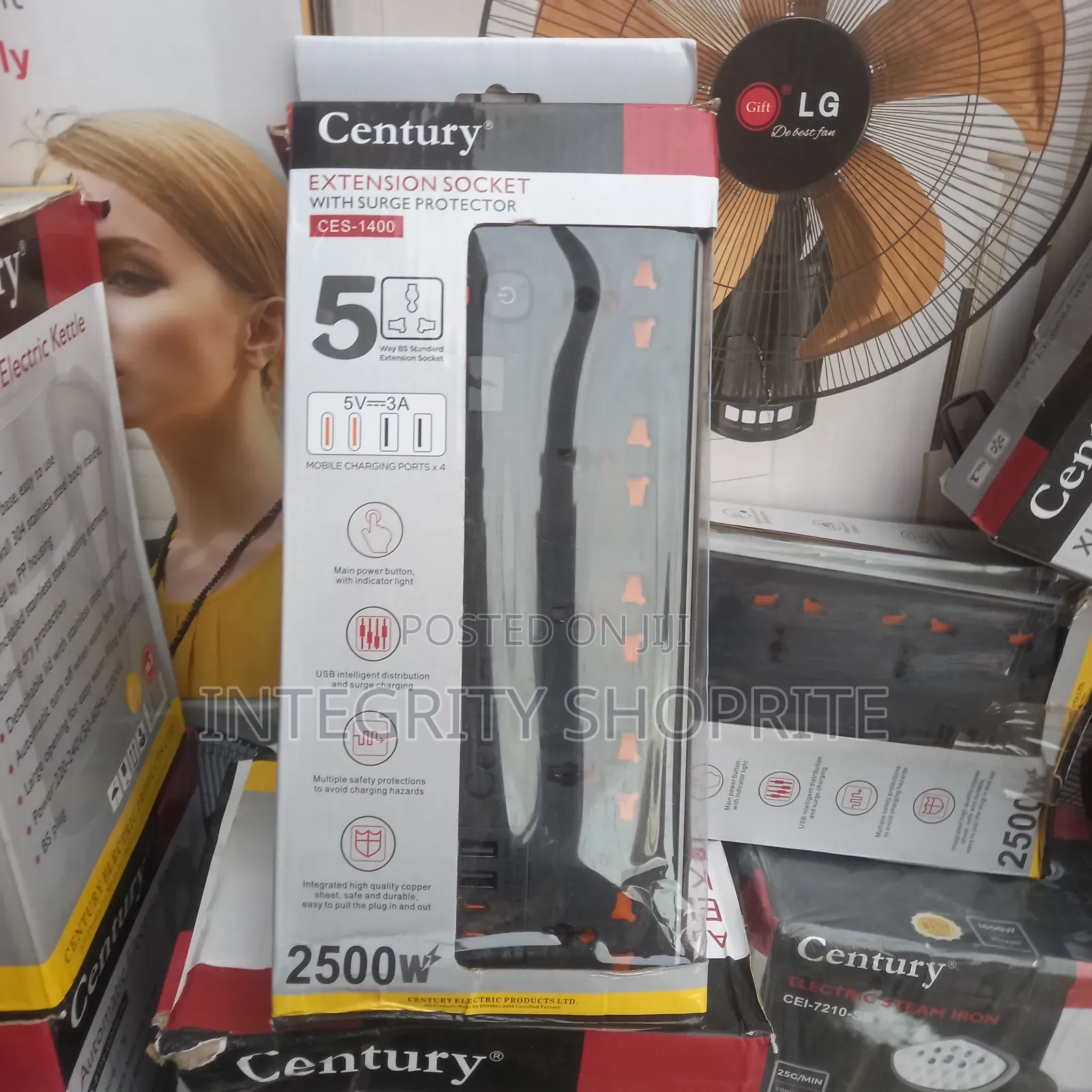 Century Extension Socket With Surge Protector