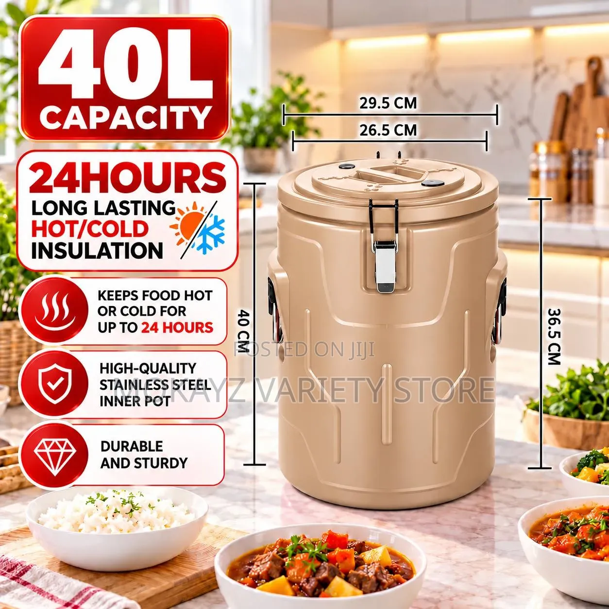 40l Heavy Duty Stainless Steel Inner Warmer/Cooler