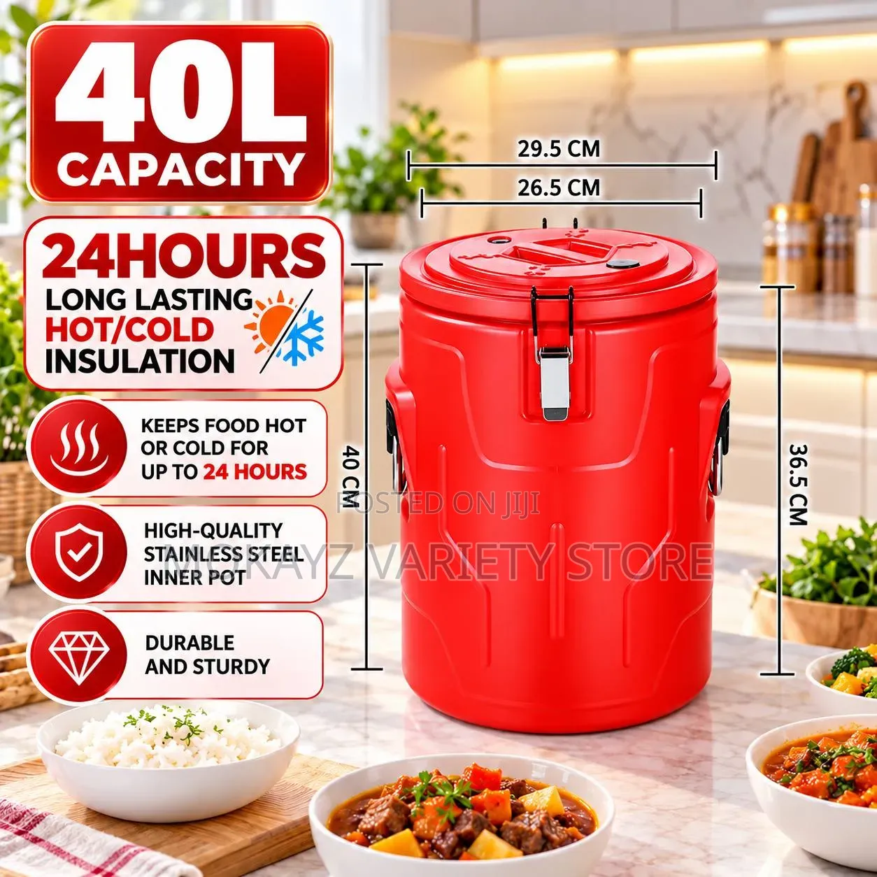 40l Heavy Duty Stainless Steel Inner Warmer/Cooler