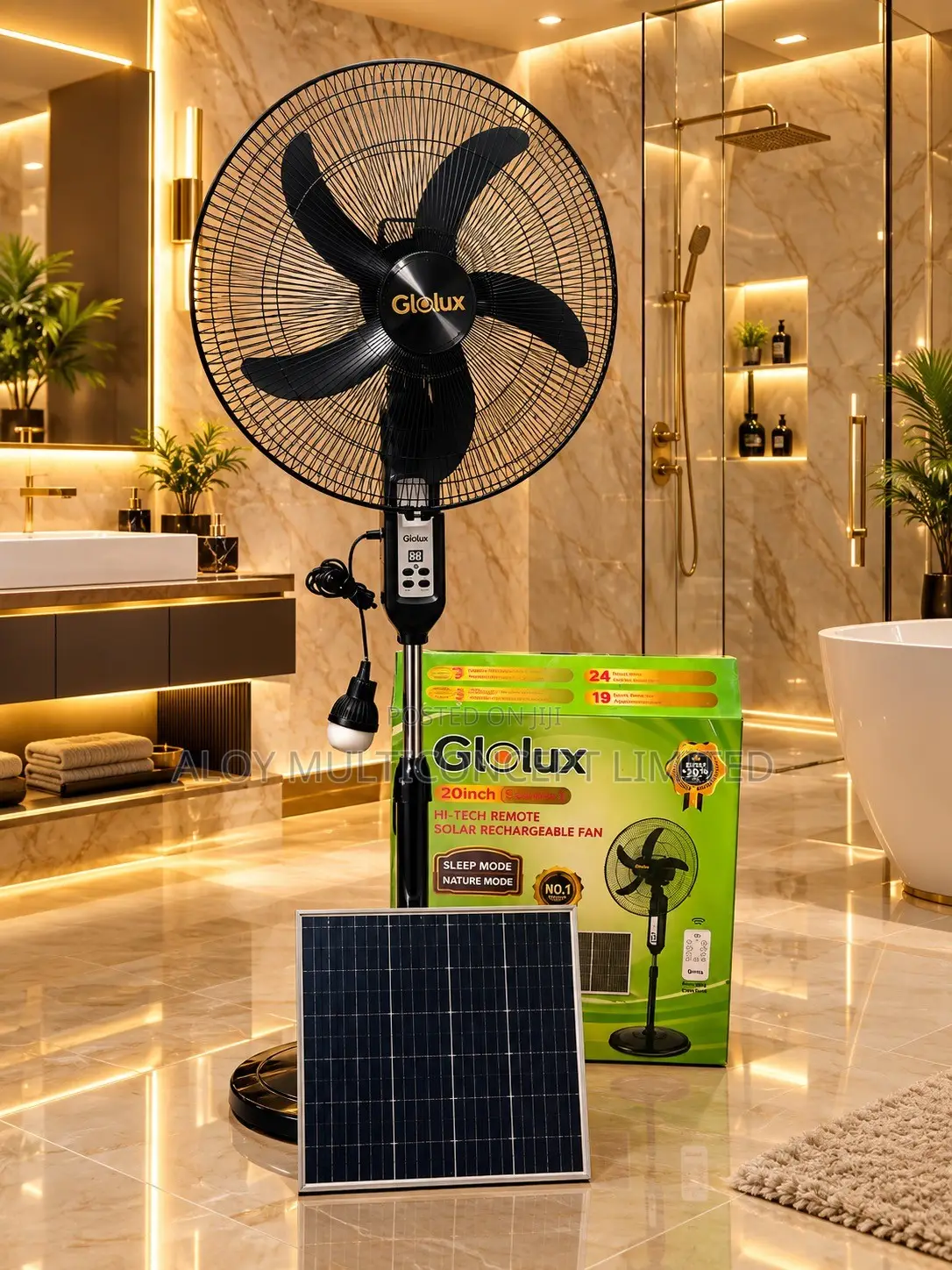 Glolux 20inches Rechargeable Fans