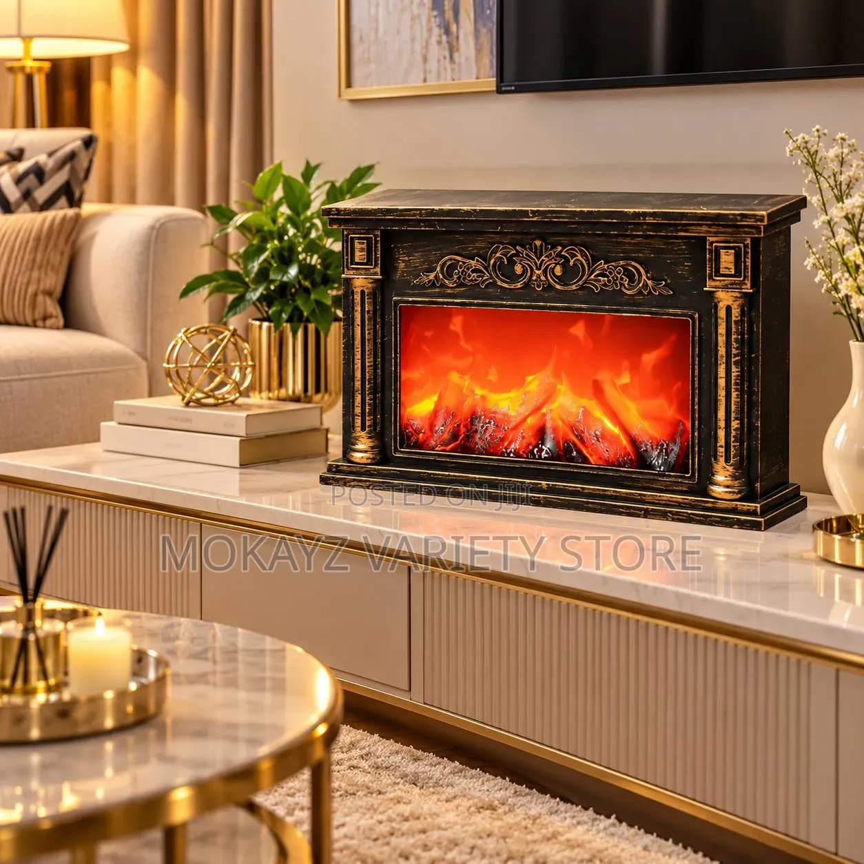 Vintage Led Fireplace Antique Style