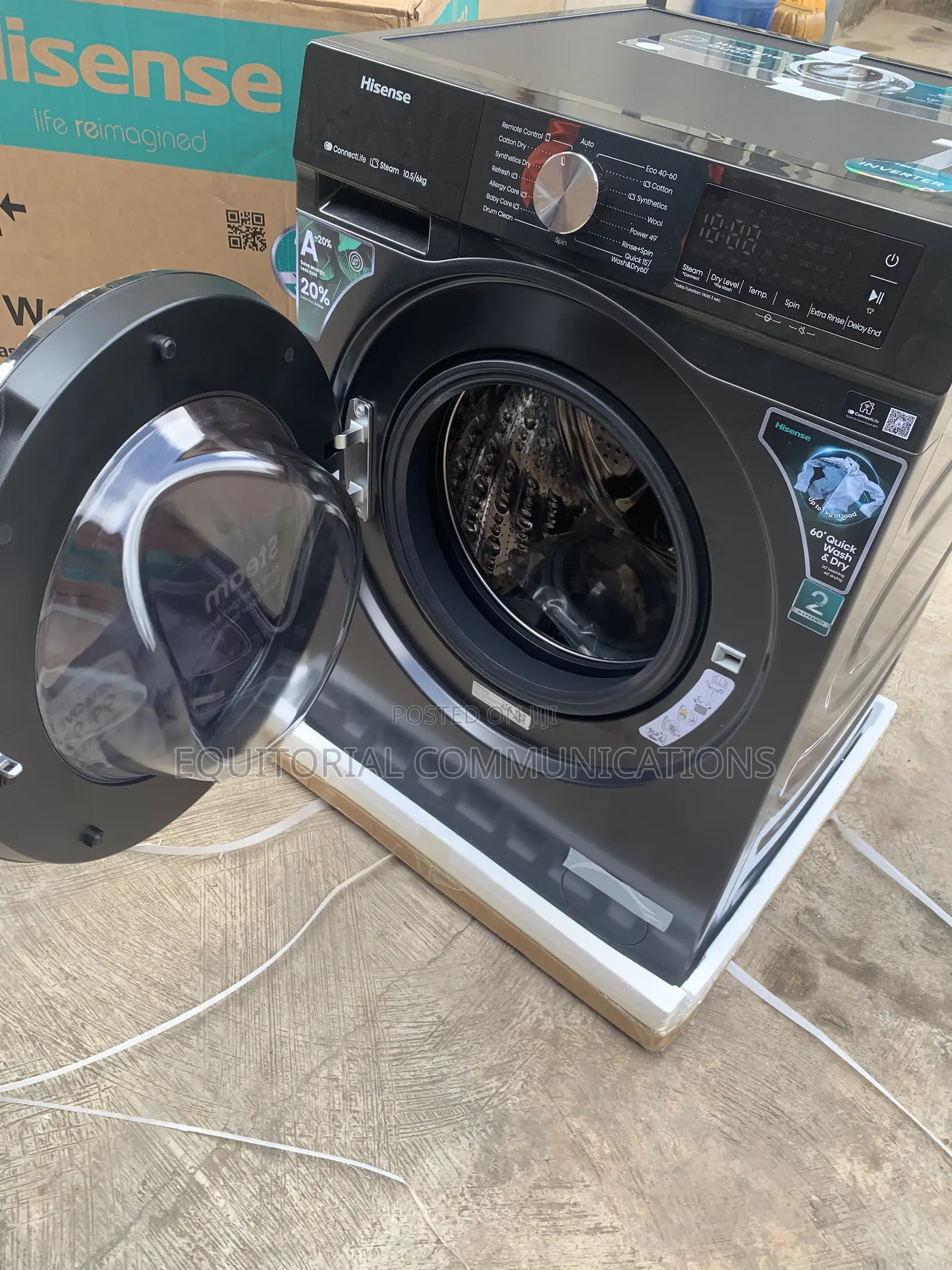 Hisense WD3S1043BT – 10.5kg Wash. 6kg Dry. Done.