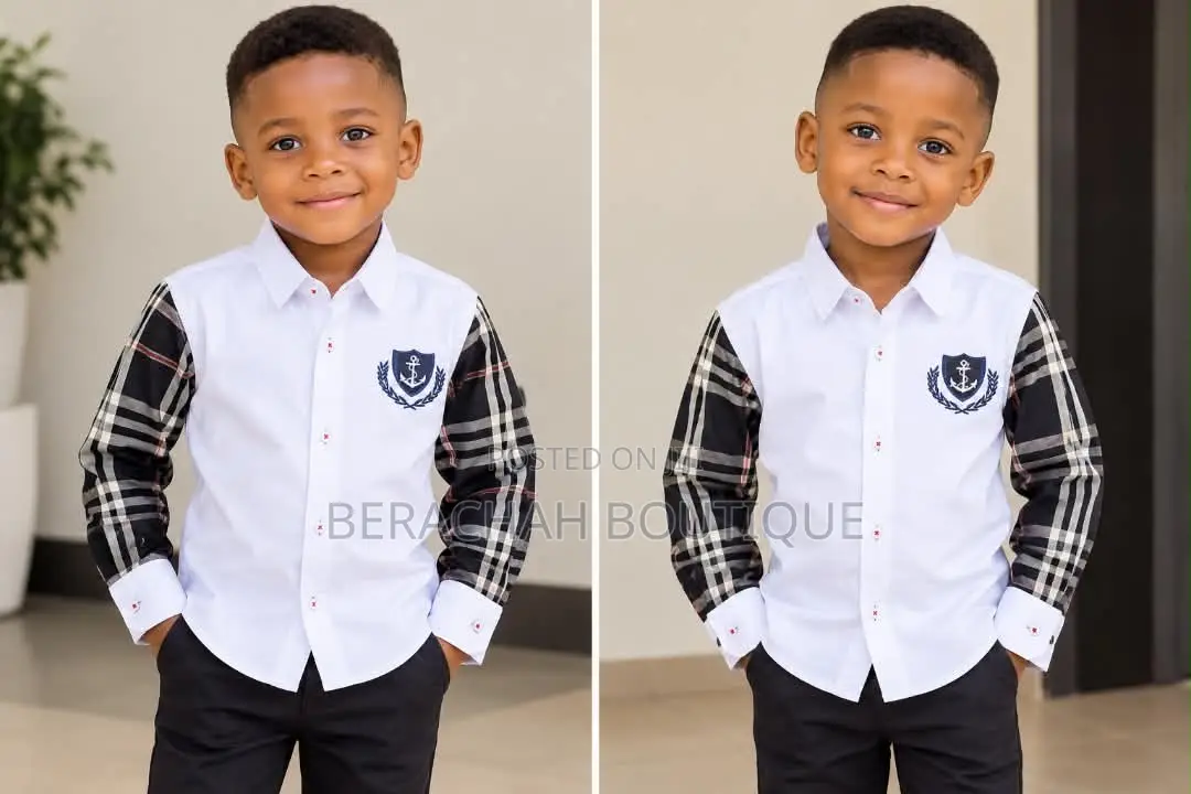 Sales Boys Stock Shirt Button Down Smart Shirt Stylist Outfit