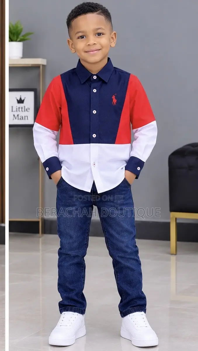 Sales Boy Stocks Shirt ,Long Sleeve Button Down Shirt Classic Kit Wear