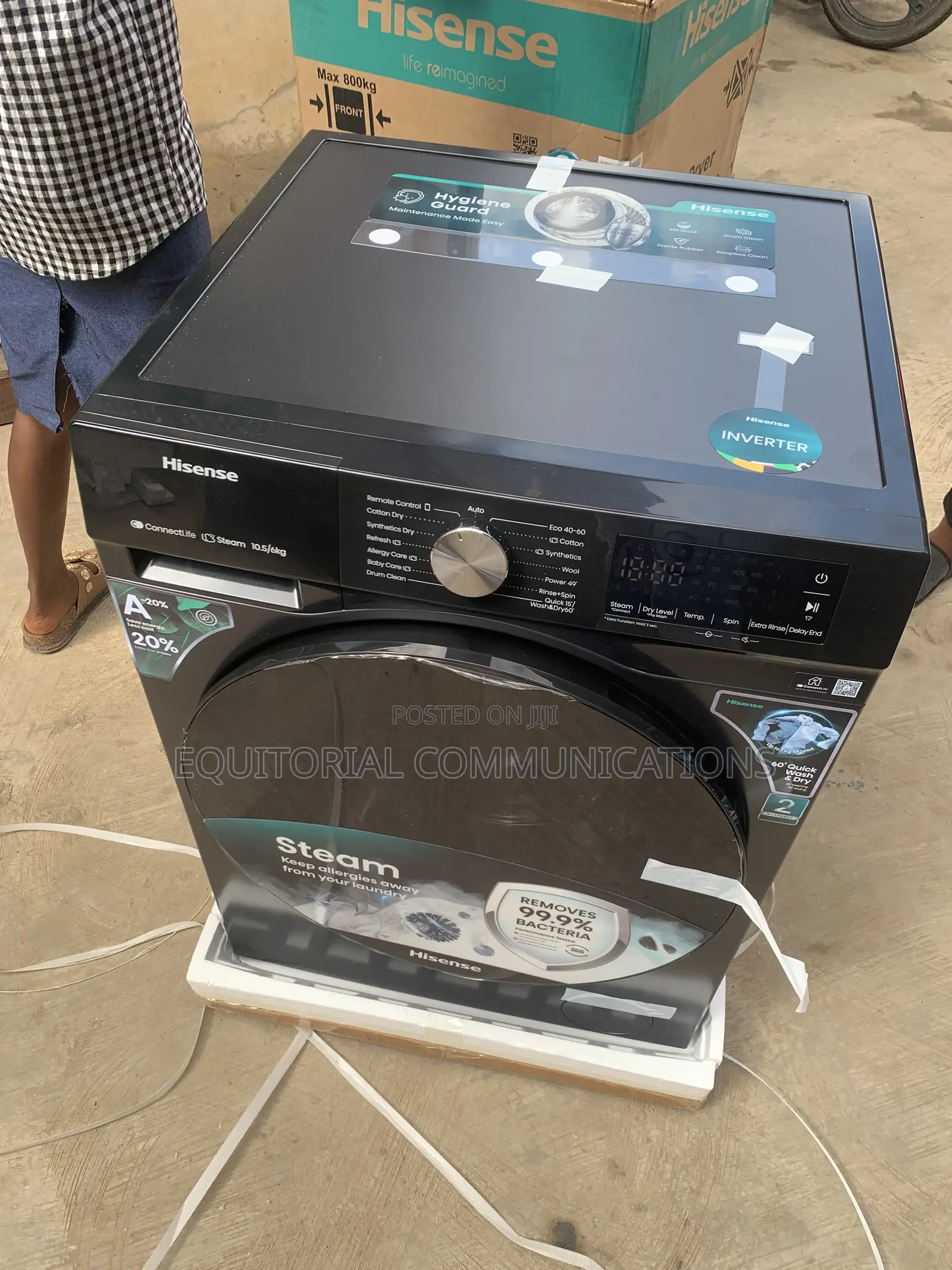 Hisense 10.5kg Washing Machine With Integrated 6kg Drying Capacity