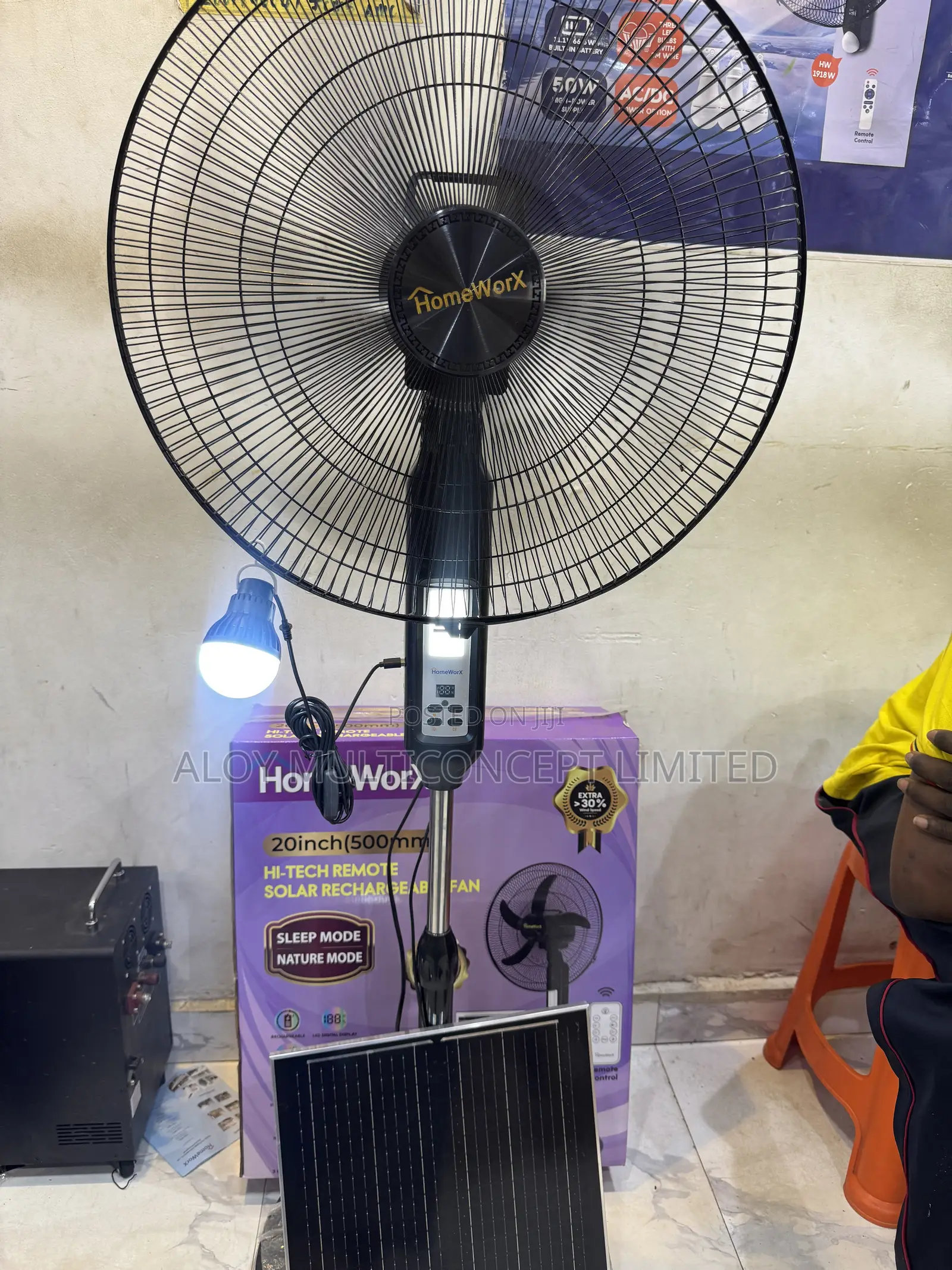 Homeworx Solar Rechargeable Fans