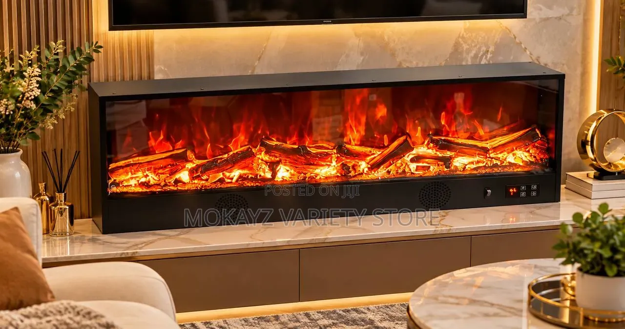 3in1 Smart Premium Decorative Electric Fireplace With Double Bluetooth
