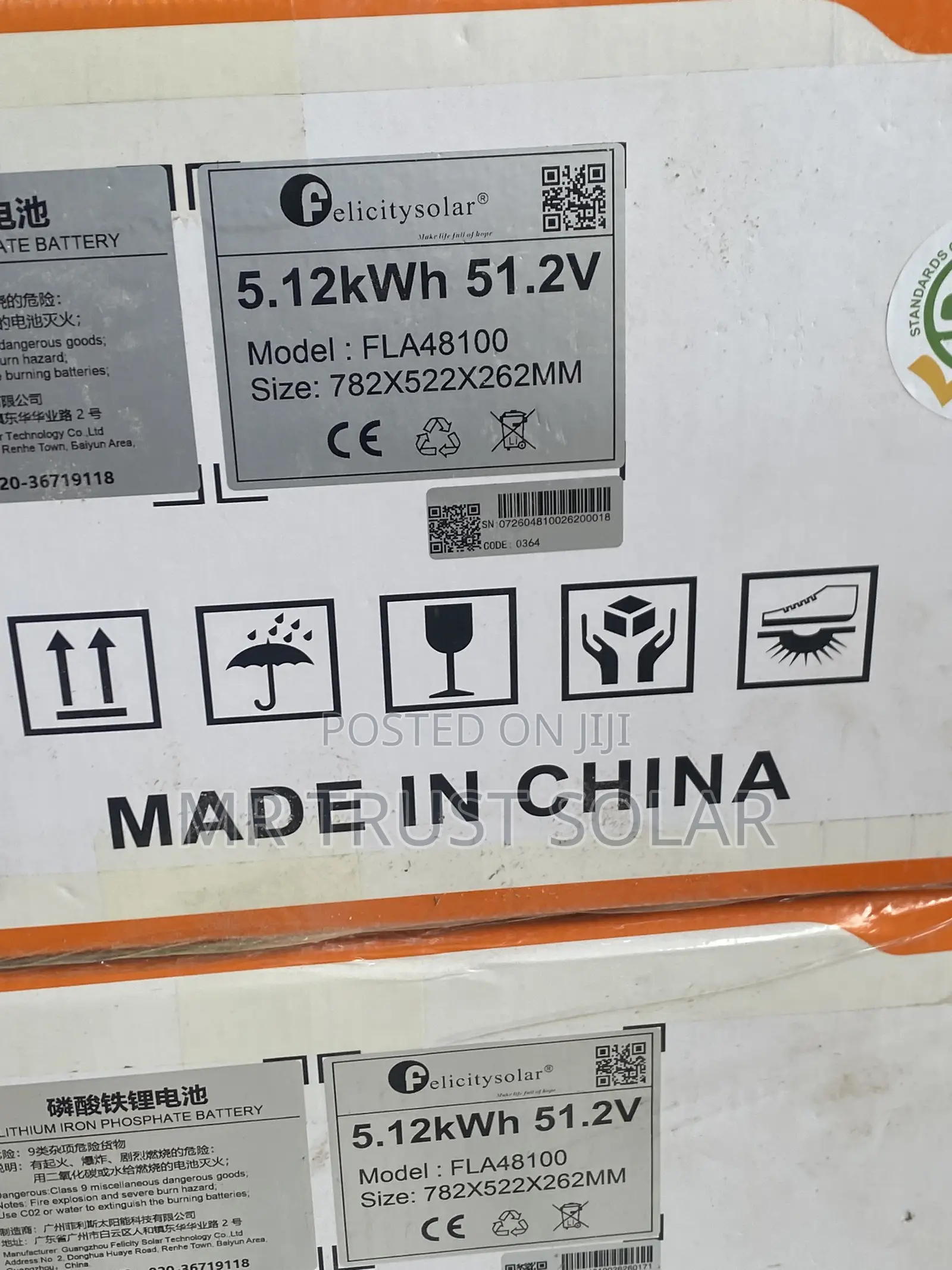 Felicity 5.12kwh 51.2v Lithium Battery
